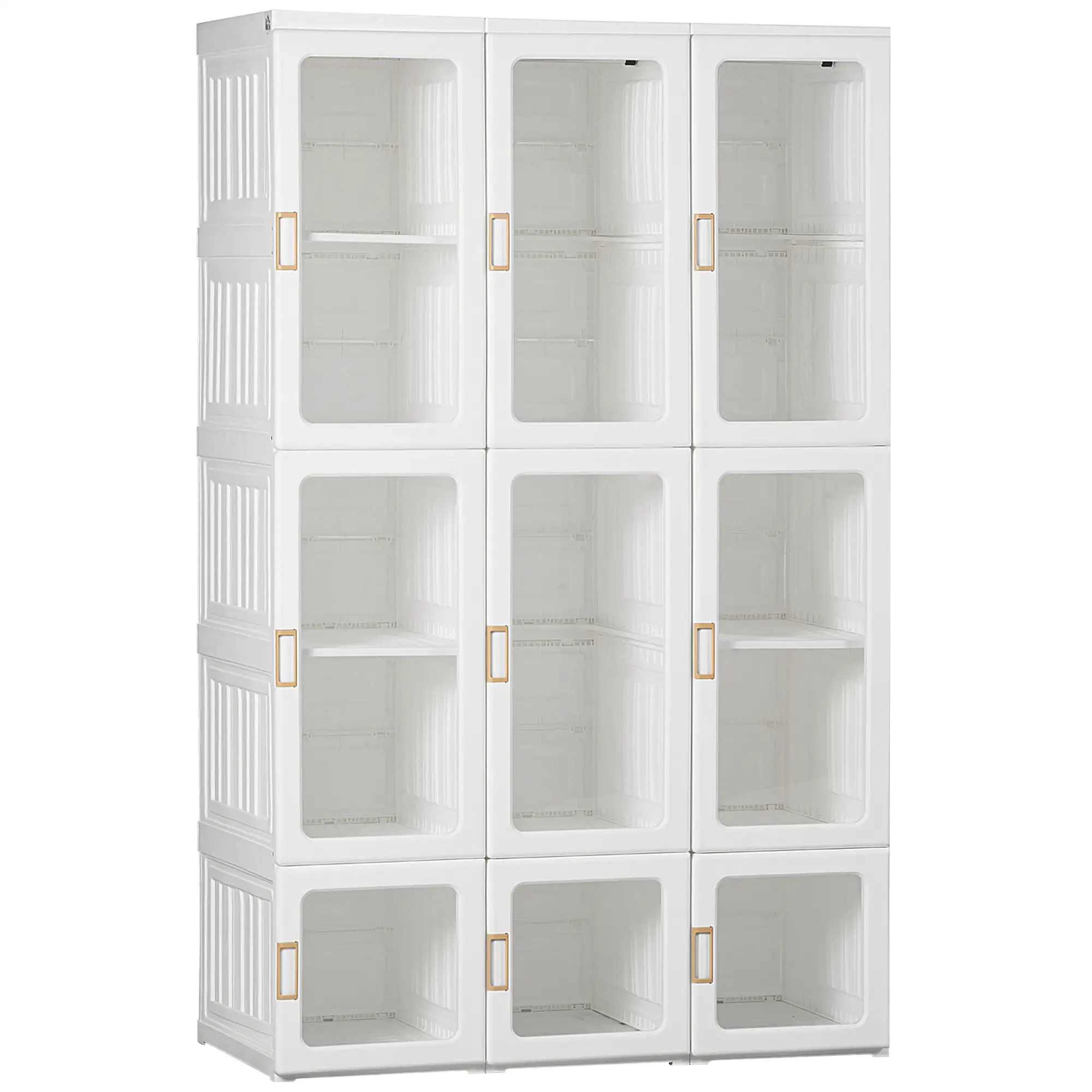 Portable Wardrobe Closet, Foldable Clothes Organizer, White