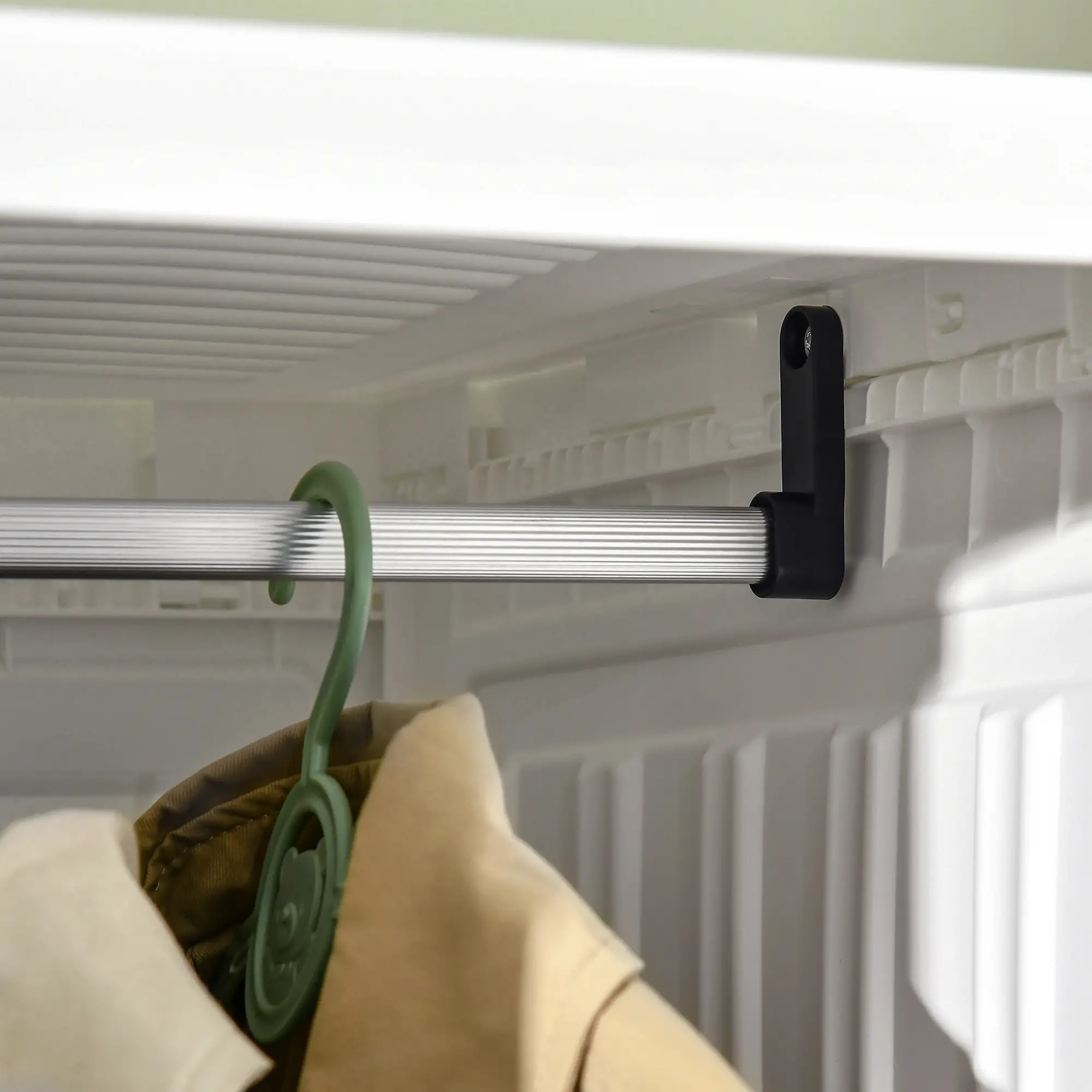 Portable Wardrobe Closet, Foldable Clothes Organizer, White - Image 10