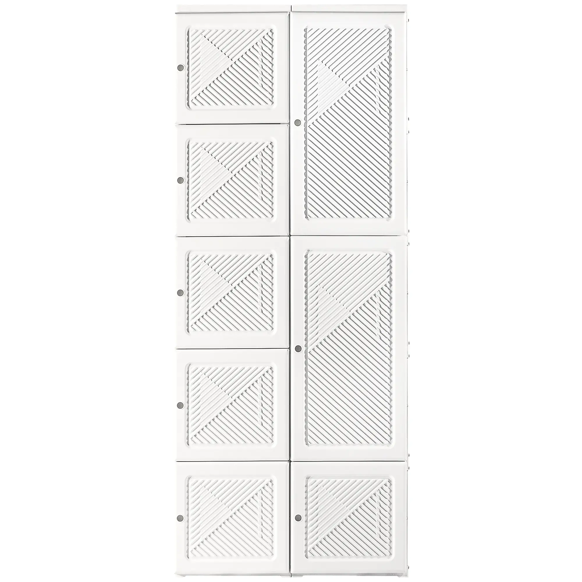 Portable Wardrobe Closet, Folding Clothes Storage Organizer, White