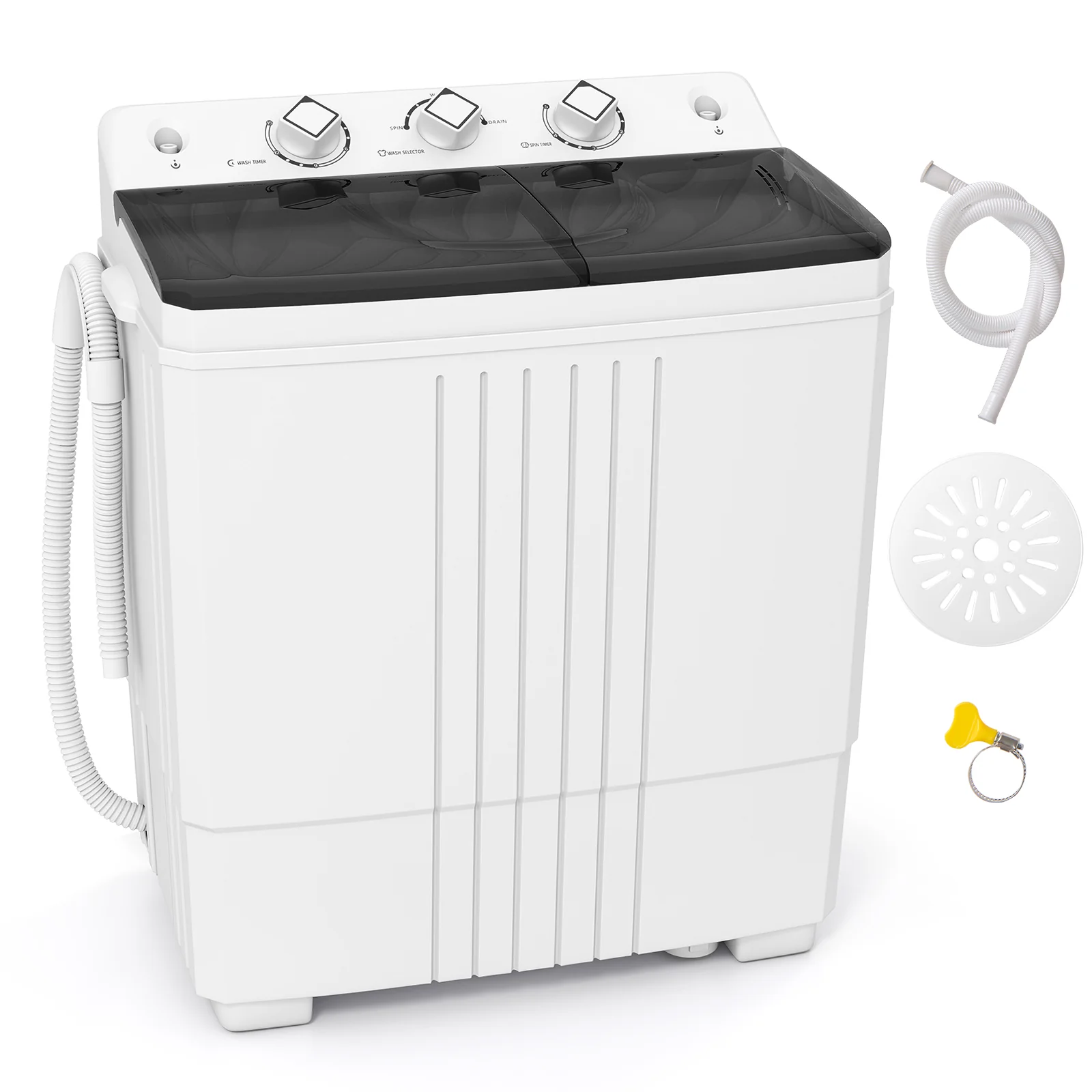 Portable Washing Machine, Black - Image 4