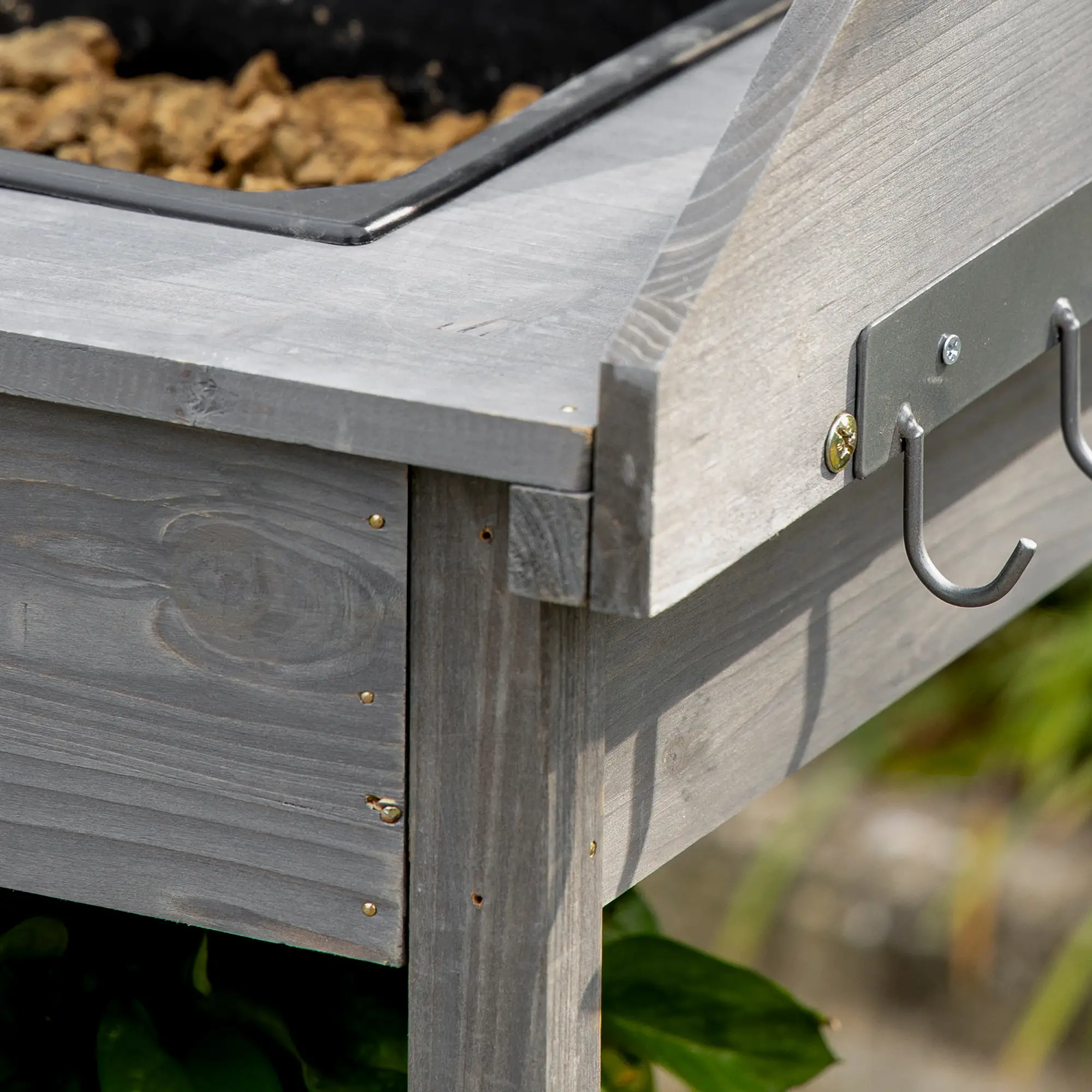 Potting Bench Table with Drawer, Removable Sink, Storage Shelves - Image 9