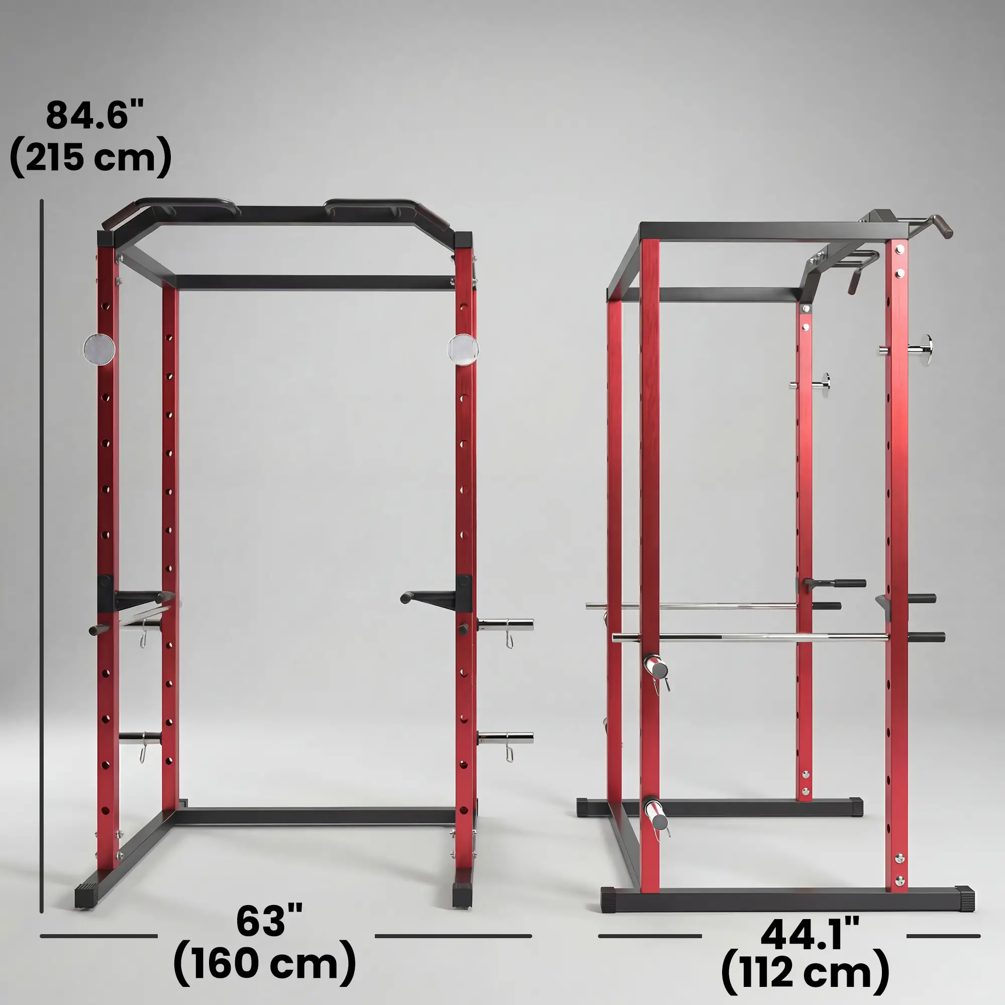 Power Cage, 1000 lbs Capacity, Adjustable Height Squat Rack - Image 3
