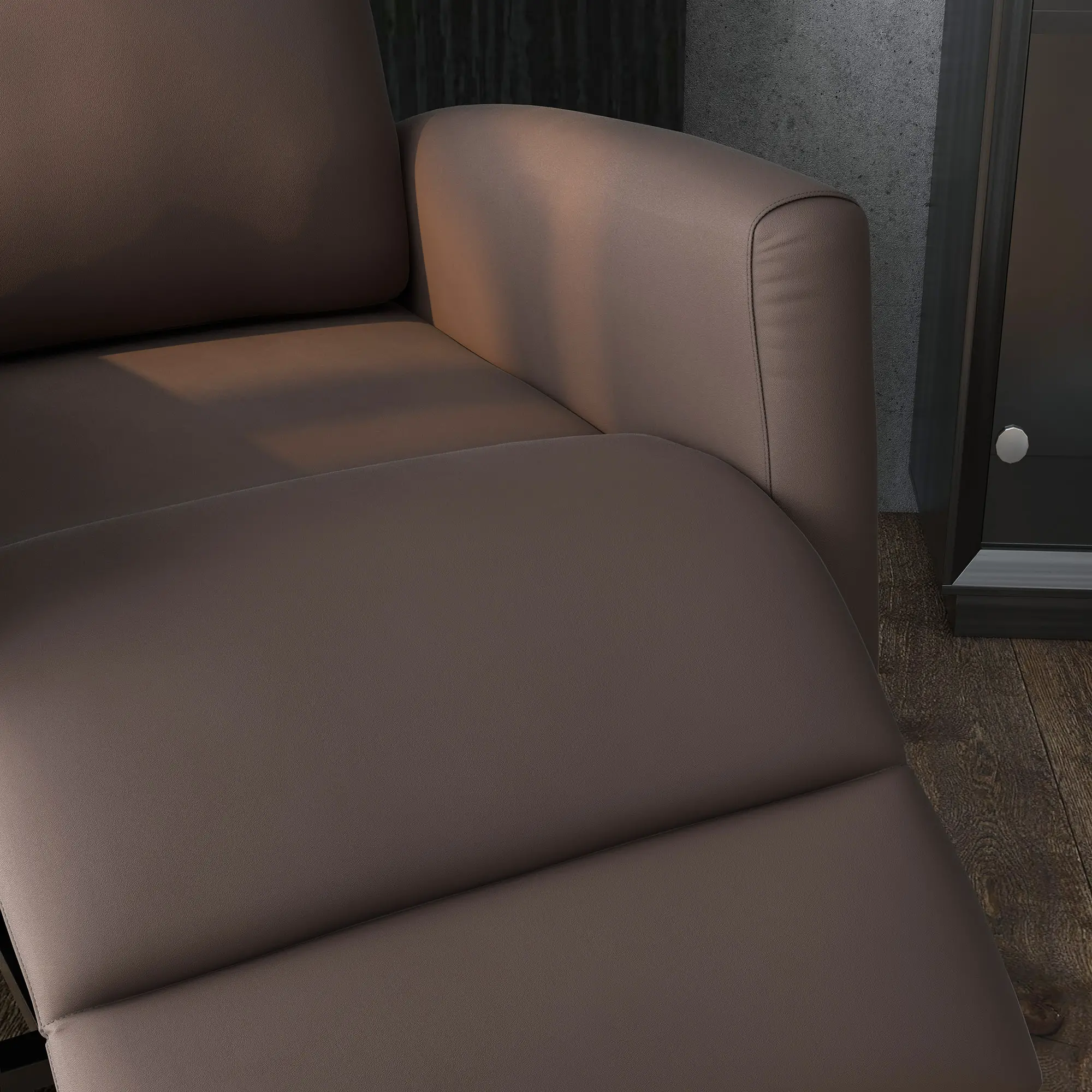 Power Lift Recliner Chair, Remote Control, Side Pocket, Brown - Image 10