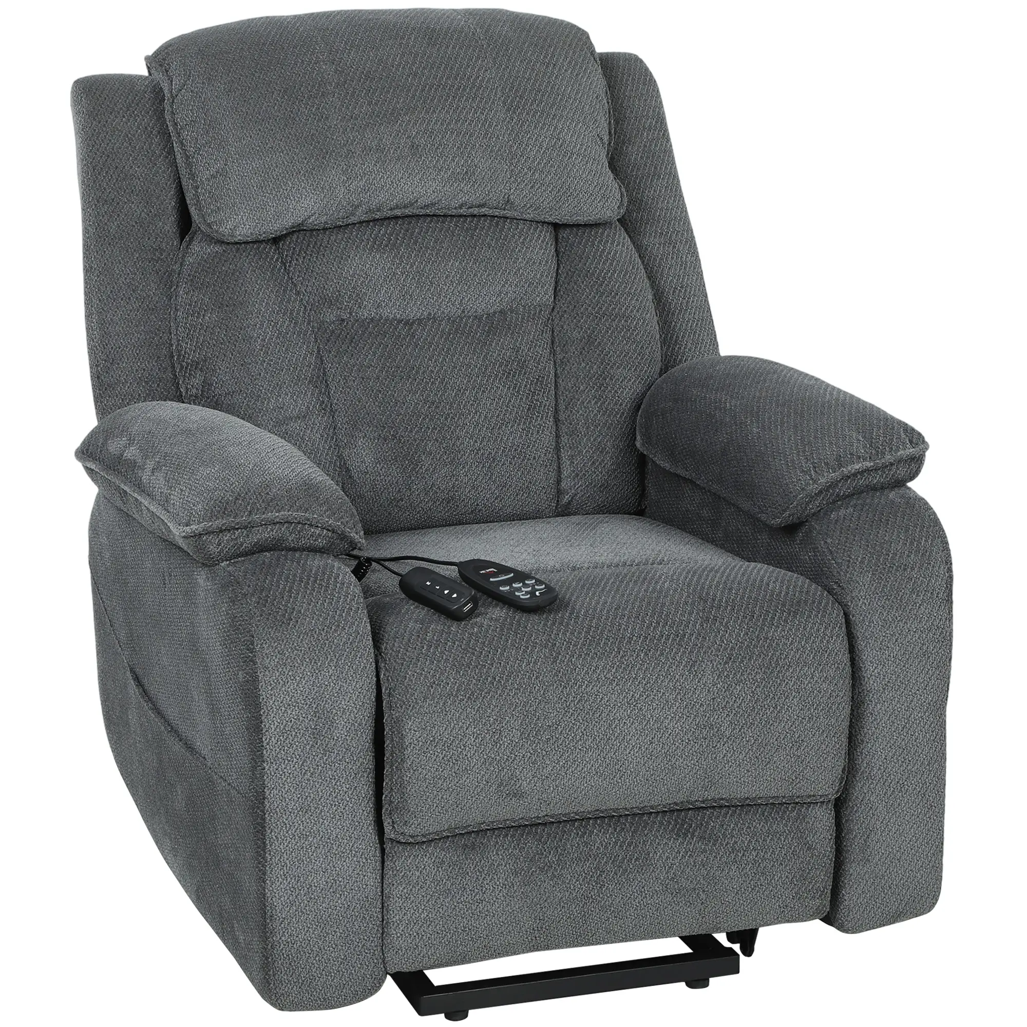 Power Recliner Chair With Massage, Electric Lift Chair, Grey
