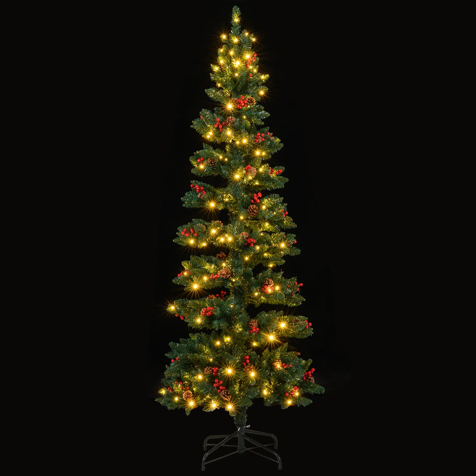 Pre-Lit Artificial Christmas Tree, 7 ft, 791 Branch Tips, 8 Modes, Green - Image 5