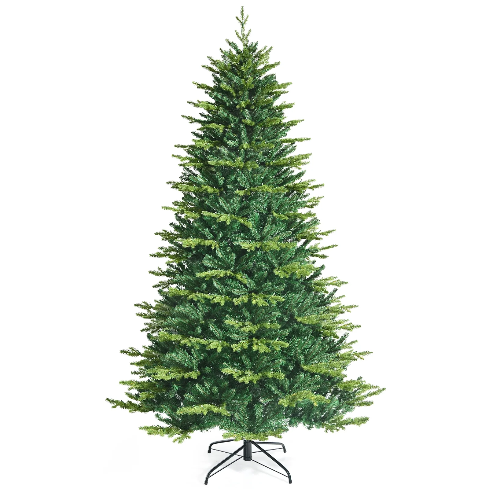 Pre-Lit Artificial Hinged Christmas Tree, 8', App Controlled LED Lights, Green