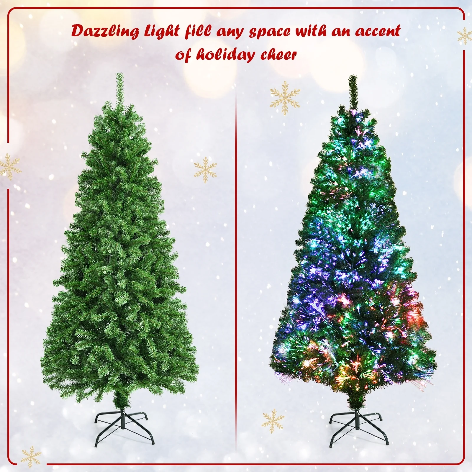 Pre-Lit Fiber Optic Artificial Christmas Tree, 5 ft, Green - Image 10