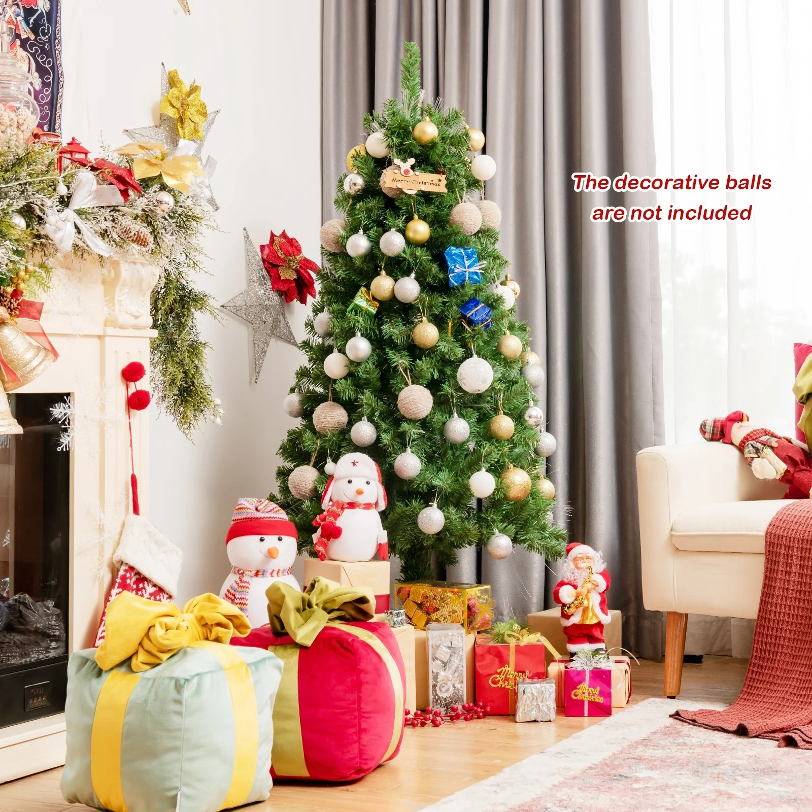 Pre-Lit Fiber Optic Artificial Christmas Tree, 5 ft, Green - Image 3