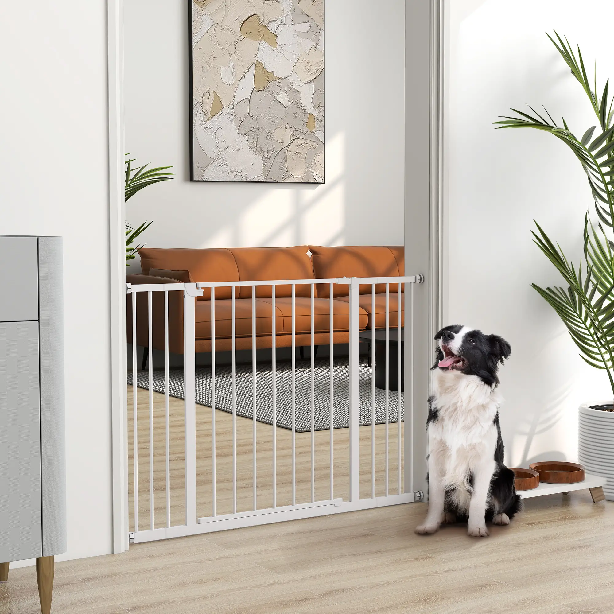 Pressure Fit Dog Gate, 29.9''-42.1'' Width, White - Image 2