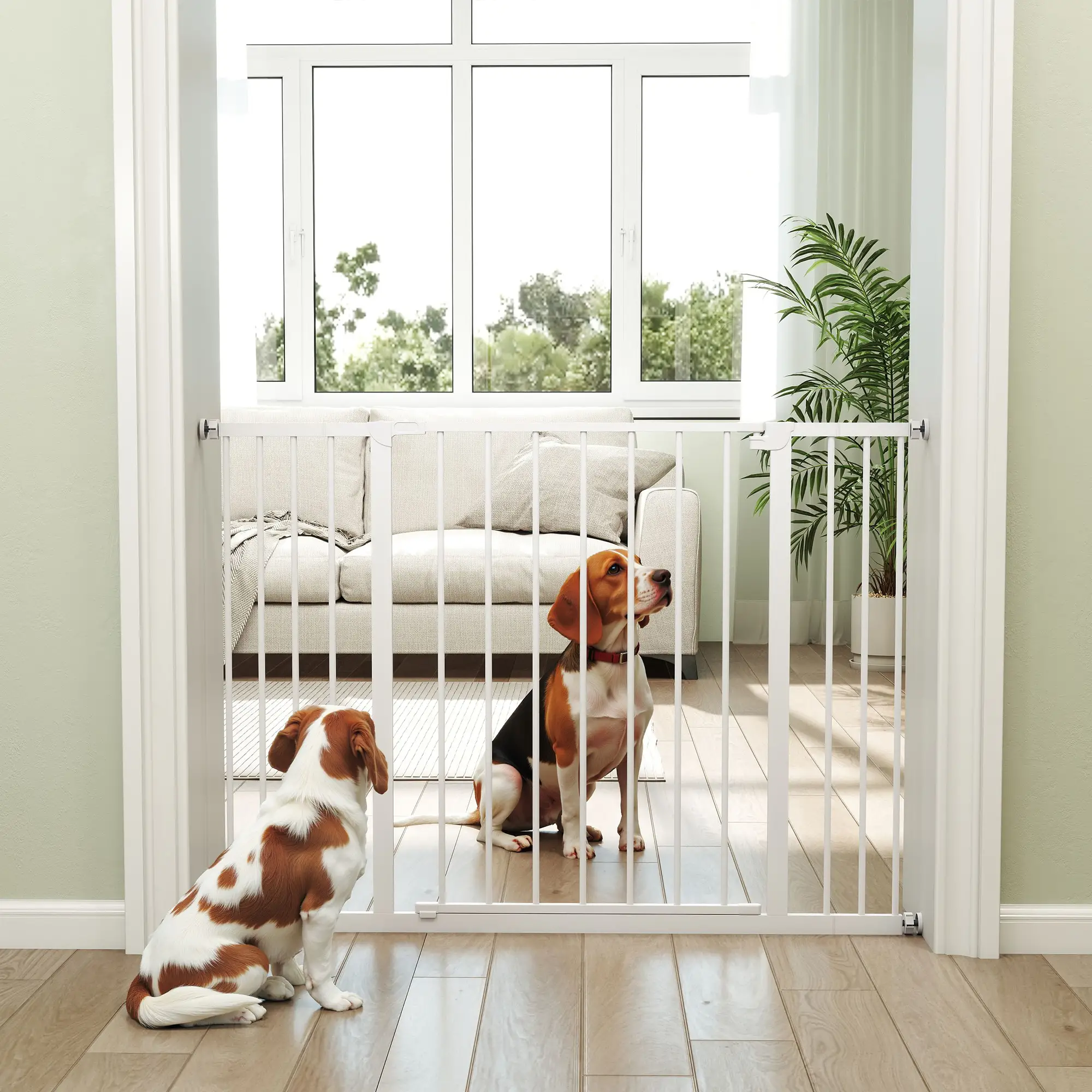 Pressure Fit Dog Gate, 29.9''-42.1'' Width, White - Image 7