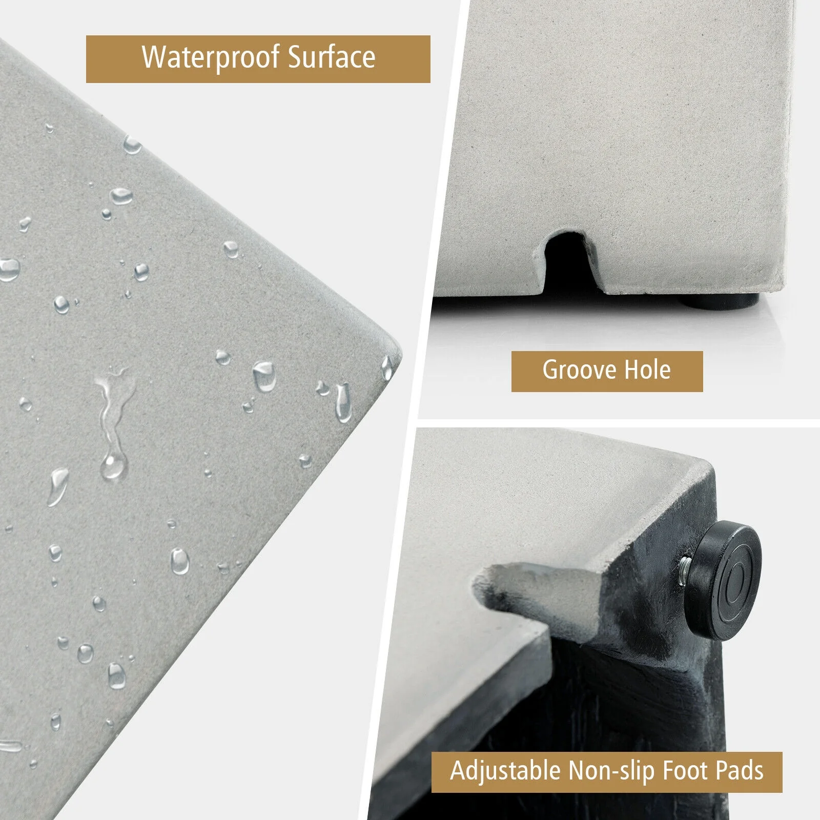 Propane Tank Cover Table, Standard 20 Pounds, Gray - Image 10