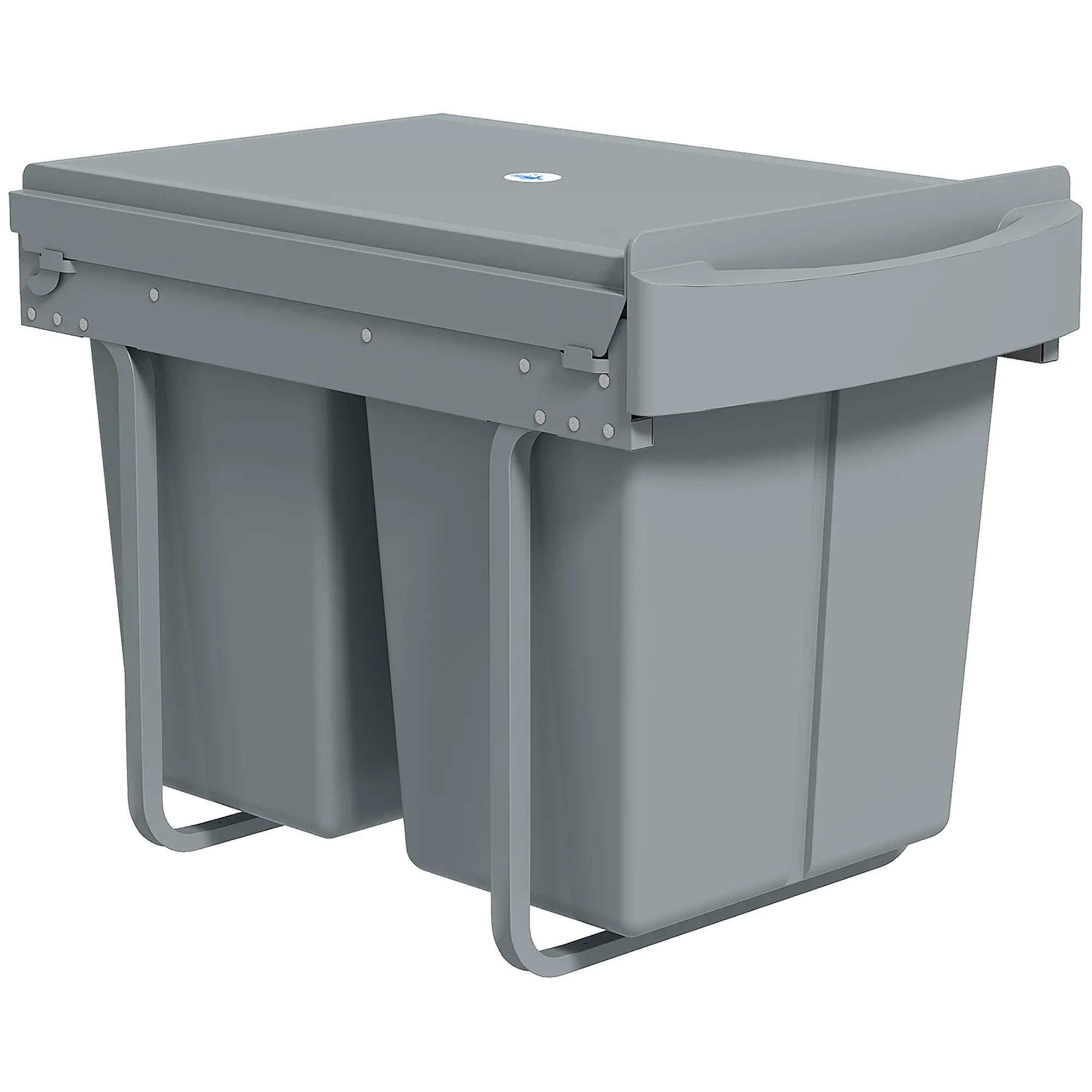 Pull Out Trash Can Under Cabinet, 10.6 Gallon, Grey