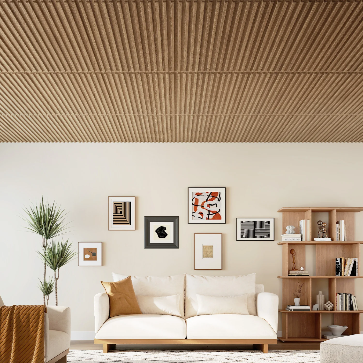PVC Slat Wall Panels, 24-Pack, Interior Wall Decor, Walnut - Image 5