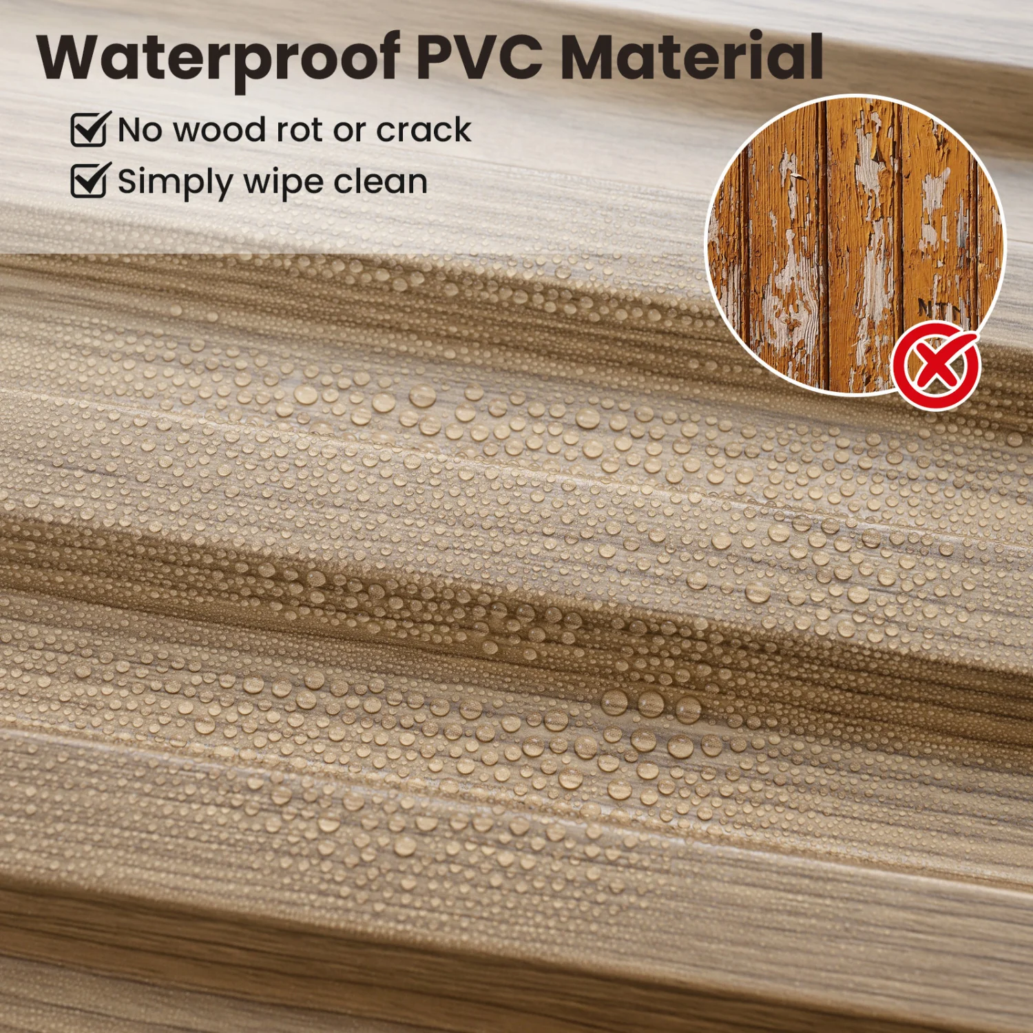 PVC Slat Wall Panels, 24-Pack, Interior Wall Decor, Walnut - Image 6