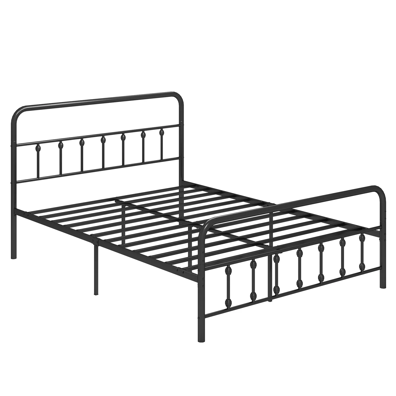 Queen Size Bed Frame With Headboard, Under Bed Storage, Black - Image 4