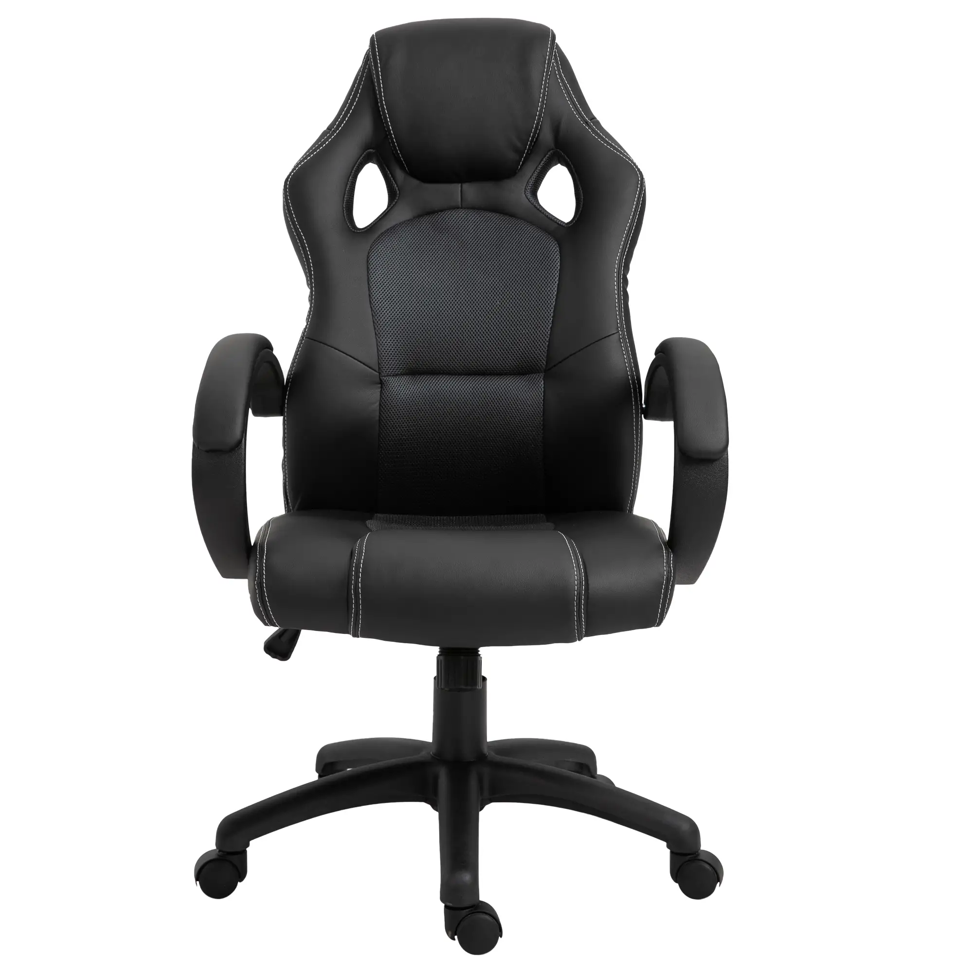 Racing Gaming Chair, Swivel Wheels, Padded Headrest, Tilt Function, Grey - Image 11