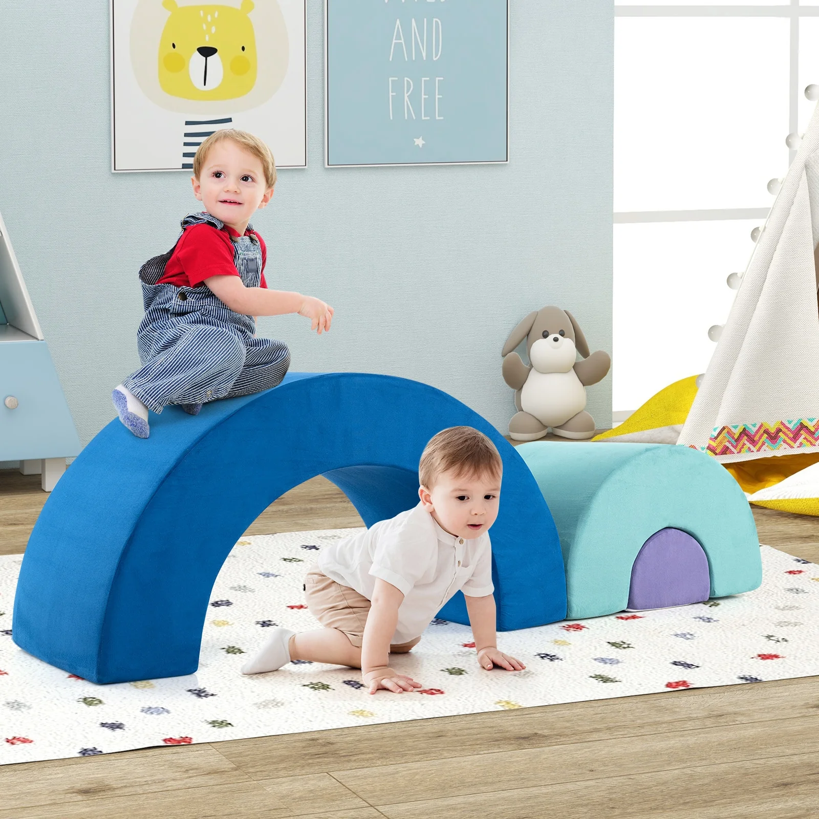 Rainbow Arc Climber Playset, Foam Climbing Blocks, Multicolor - Image 3