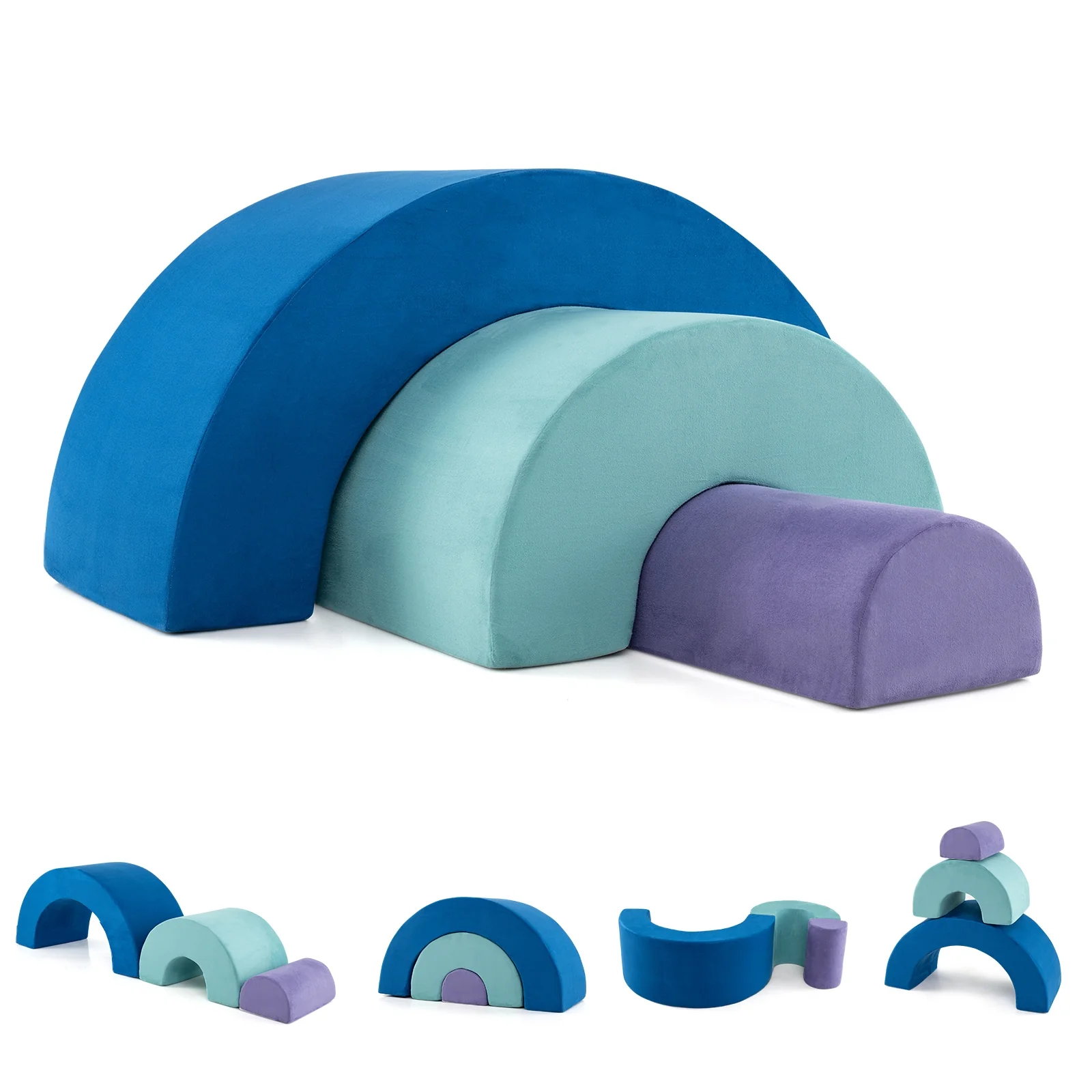 Rainbow Arc Climber Playset, Foam Climbing Blocks, Multicolor - Image 4