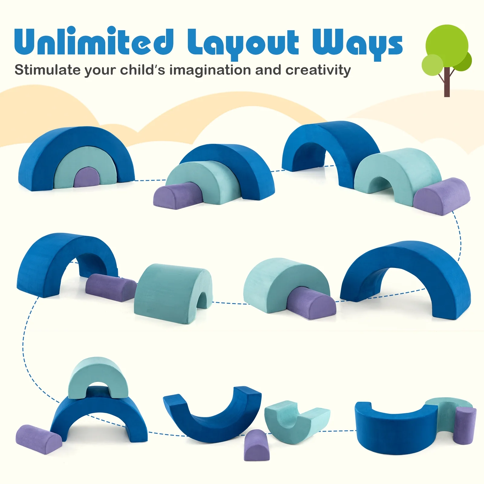 Rainbow Arc Climber Playset, Foam Climbing Blocks, Multicolor - Image 7