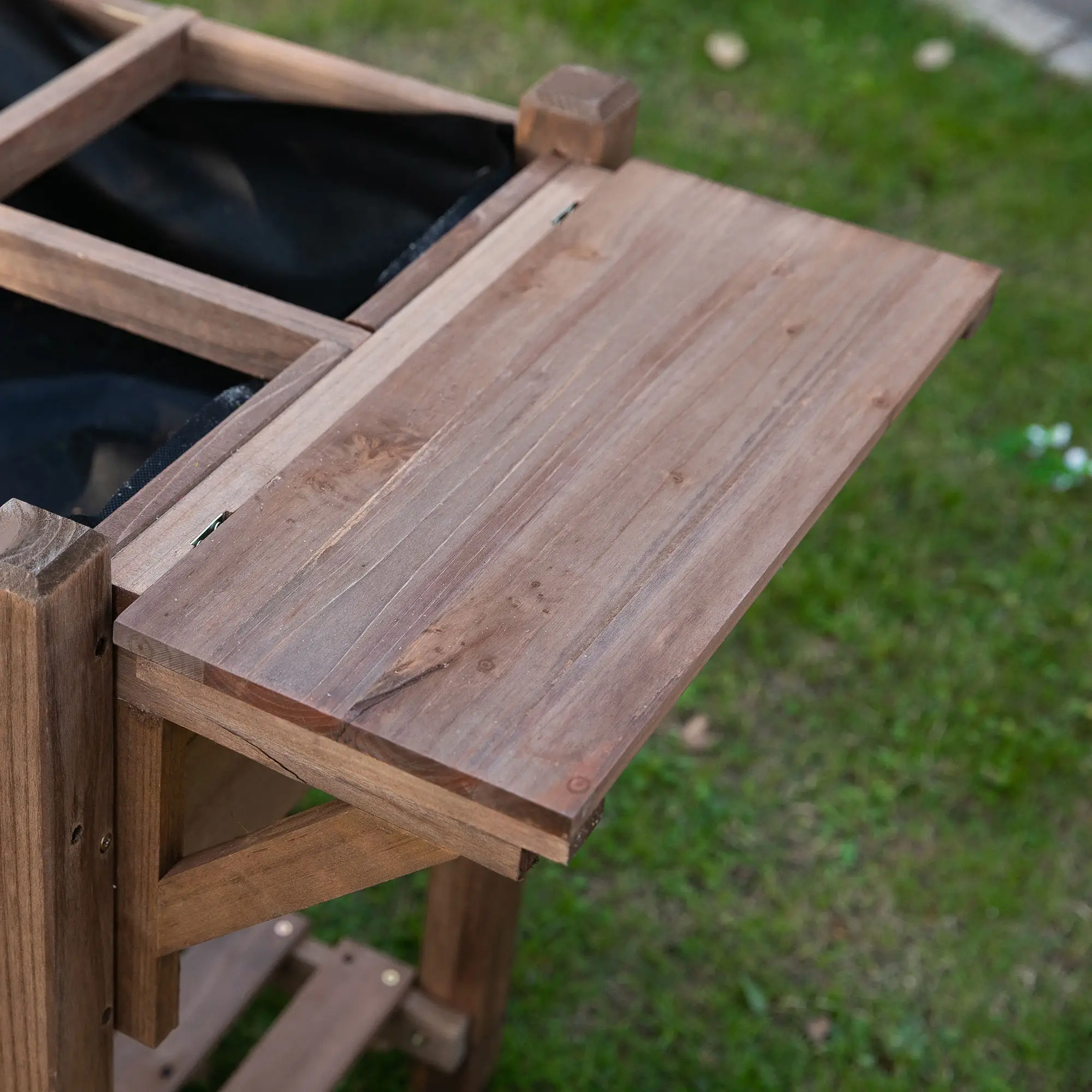 Raised Garden Bed, 8 Grids with Storage Shelf, Elevated Planter Box, Brown - Image 10