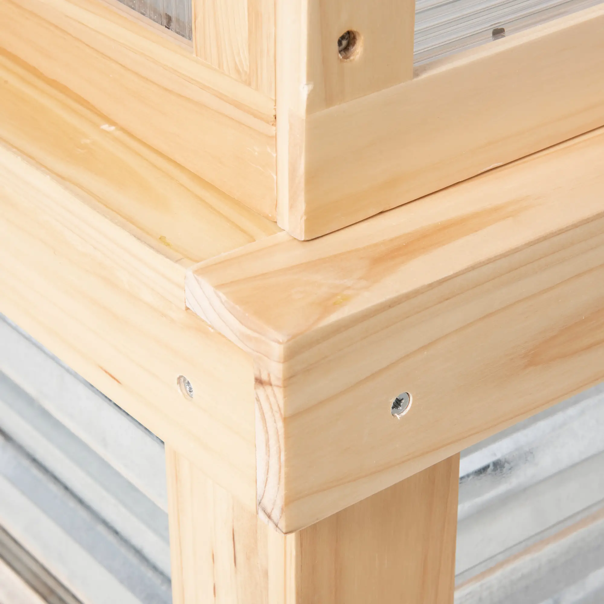 Raised Garden Bed Kit, Greenhouse Wooden Planter, 48" x 24" x 32", Natural - Image 12