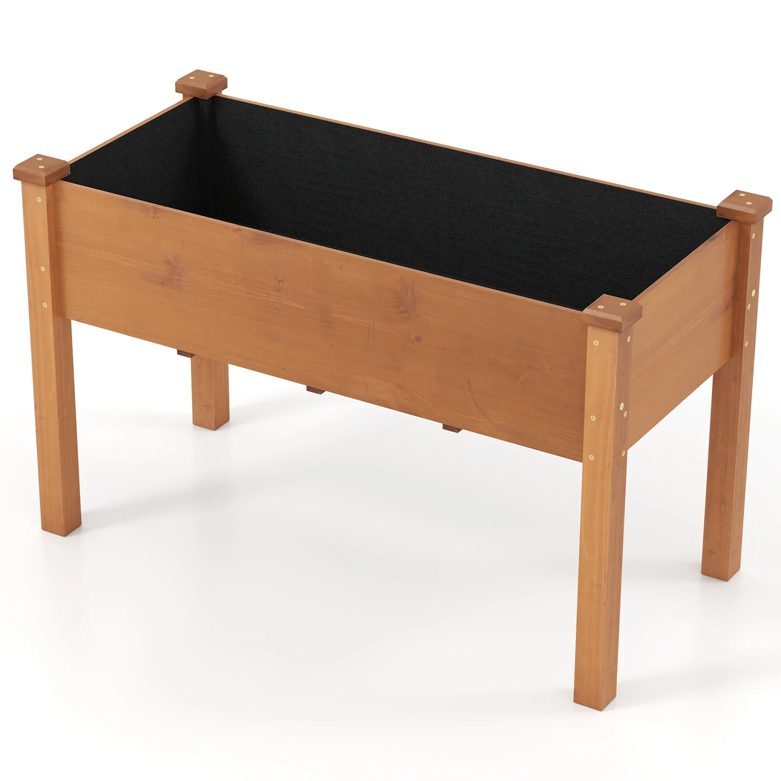 Raised Garden Bed With Legs, Drainage Holes, Brown - Image 4