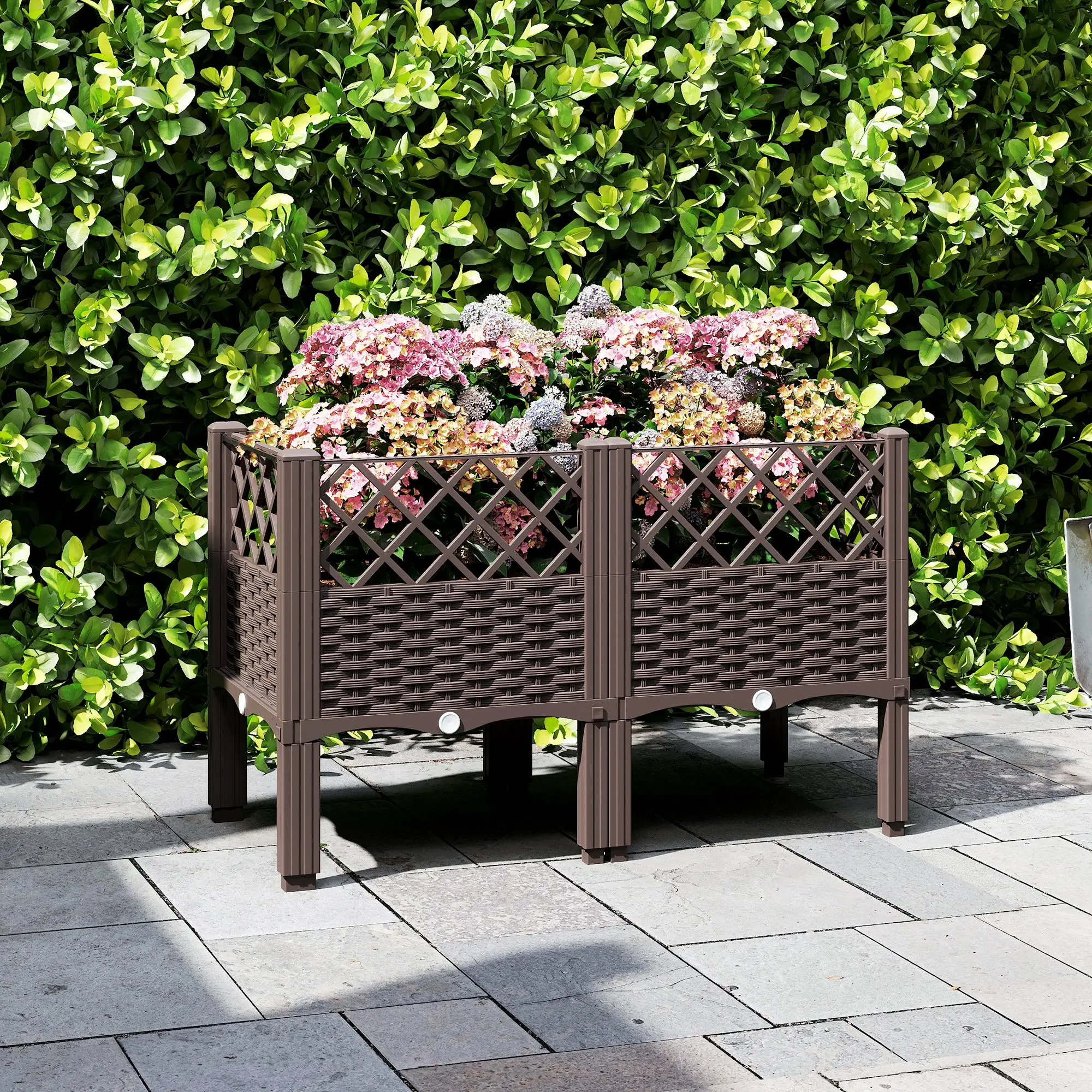 Raised Garden Bed With Legs, Self Watering Planter Box, 31.5" x 15.7" x 20.3" - Image 10