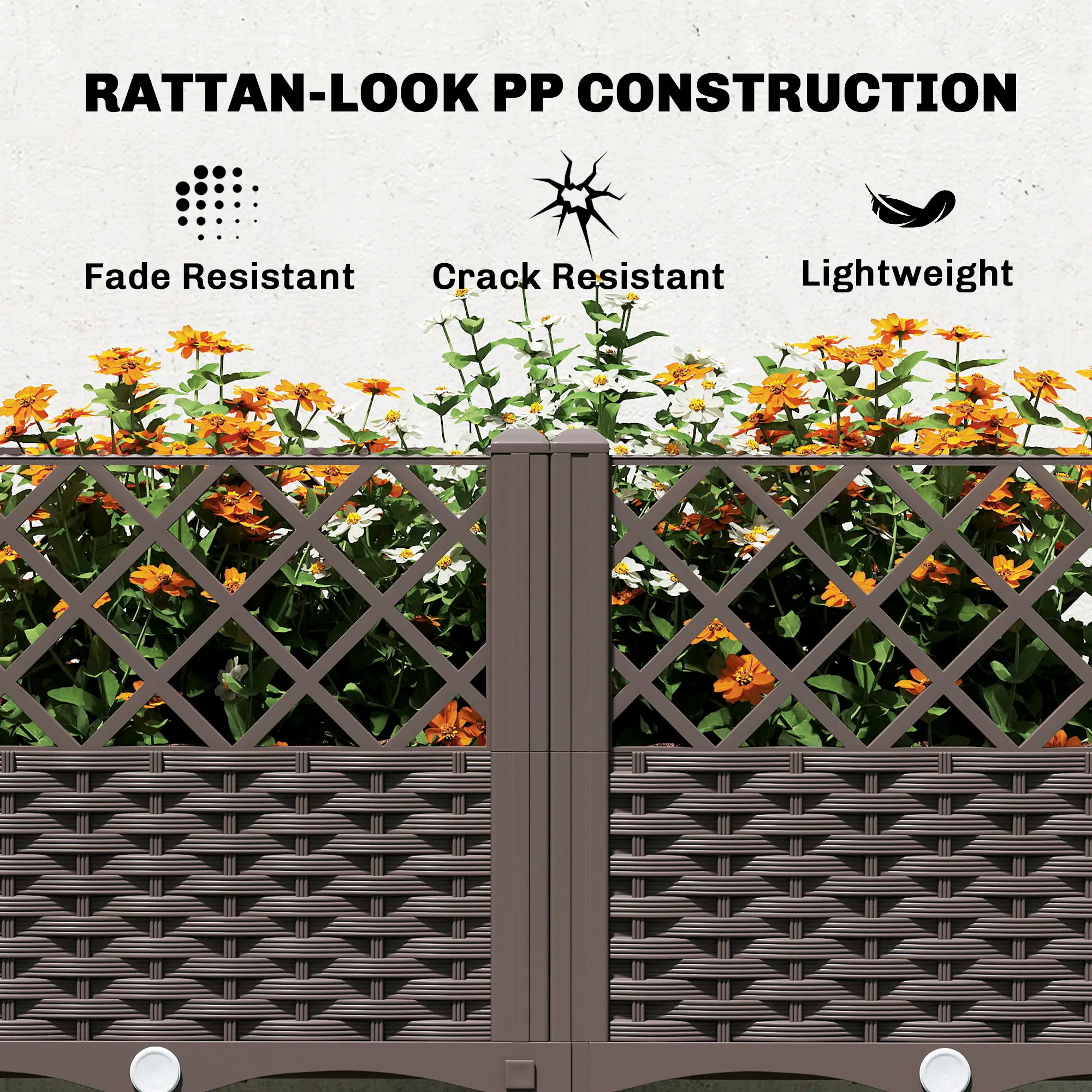 Raised Garden Bed With Legs, Self Watering Planter Box, 31.5" x 15.7" x 20.3" - Image 9
