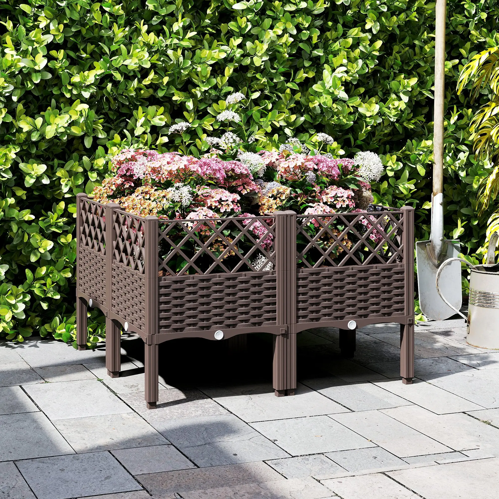 Raised Garden Bed With Legs, Self Watering Planter Box, 63" x 15.7" x 20.3" - Image 10