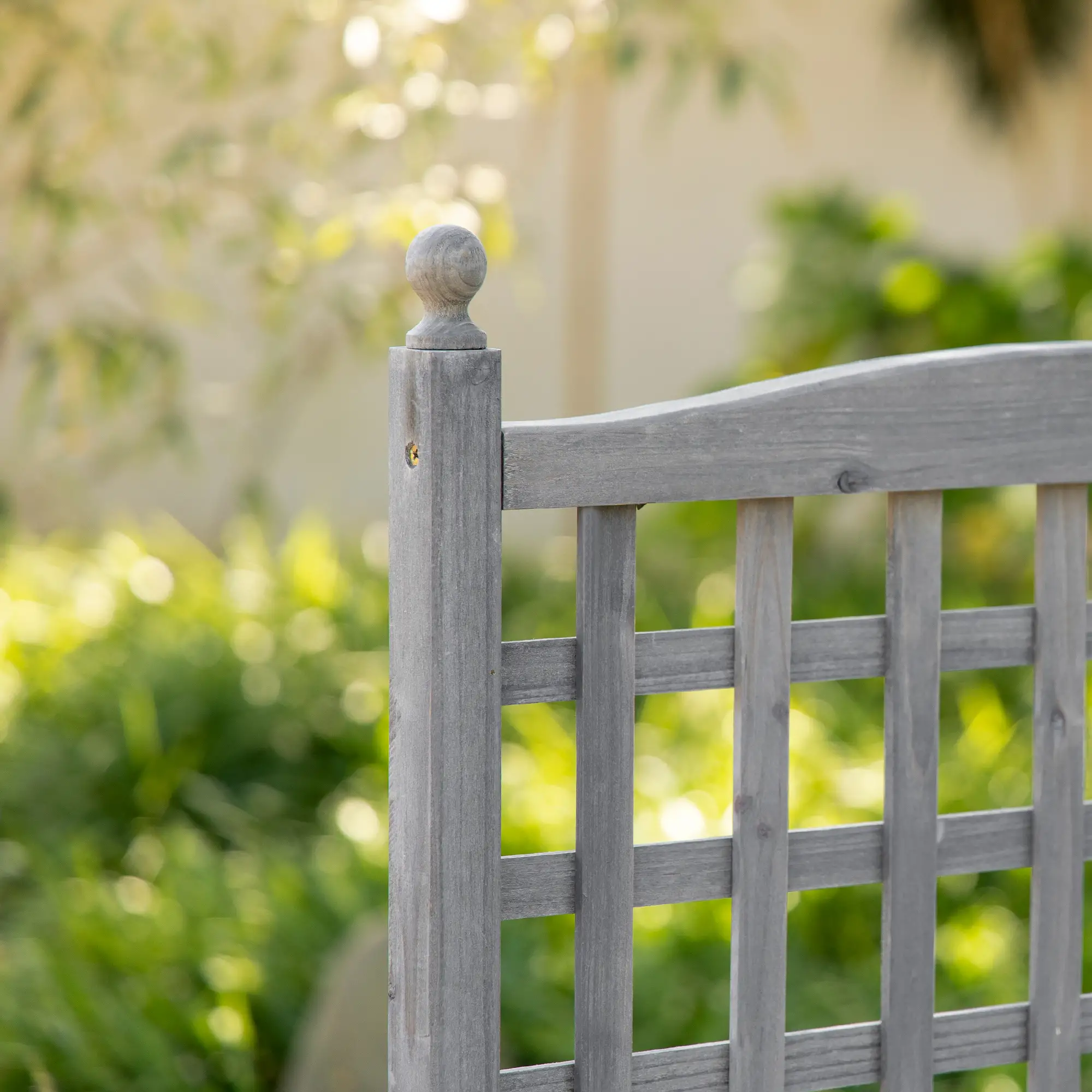 Raised Garden Bed with Trellis, Wood Planter Box, 25.2" x 11" x 47.2", Grey - Image 9