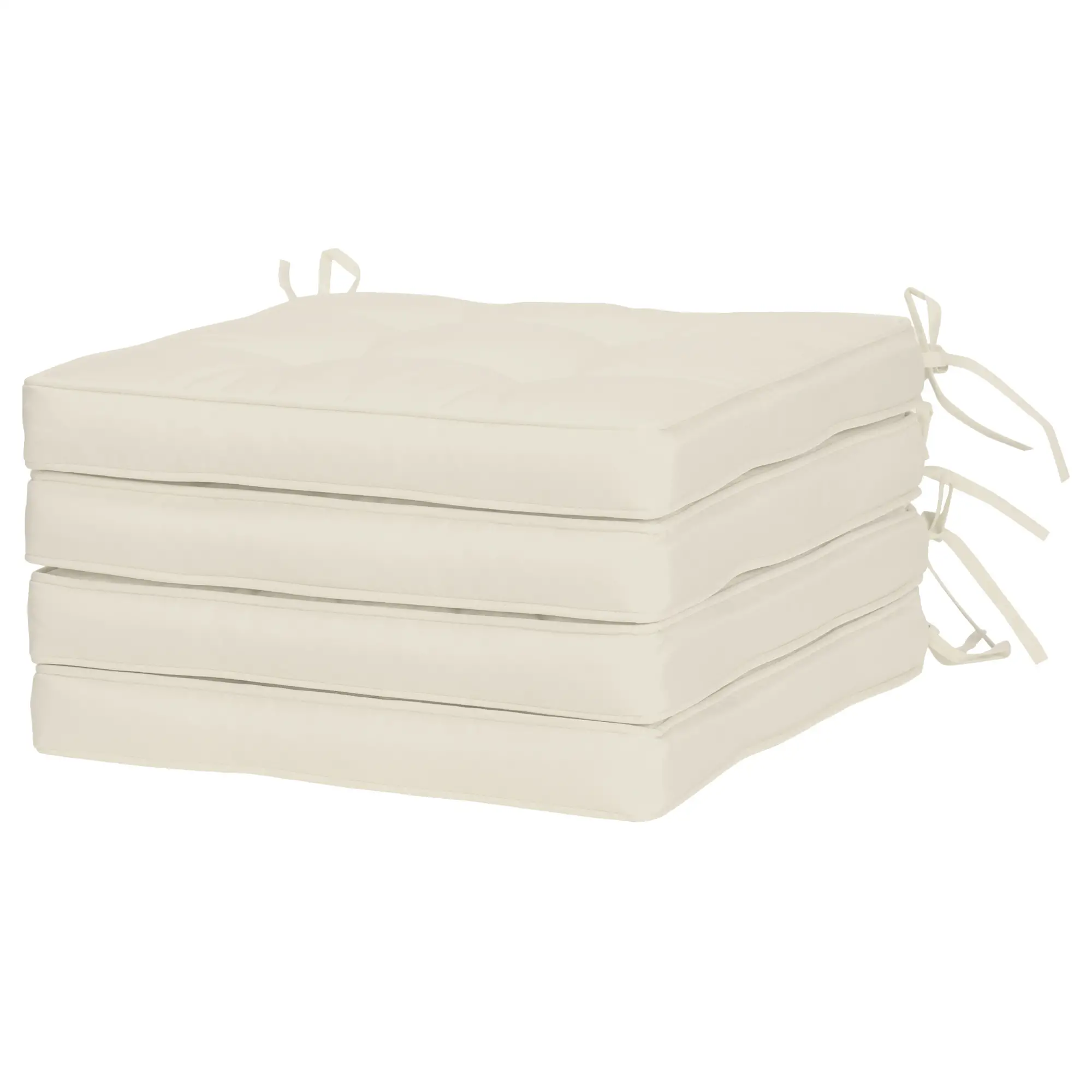 Rattan Furniture Replacement Cushions, 4 Piece, Cream White