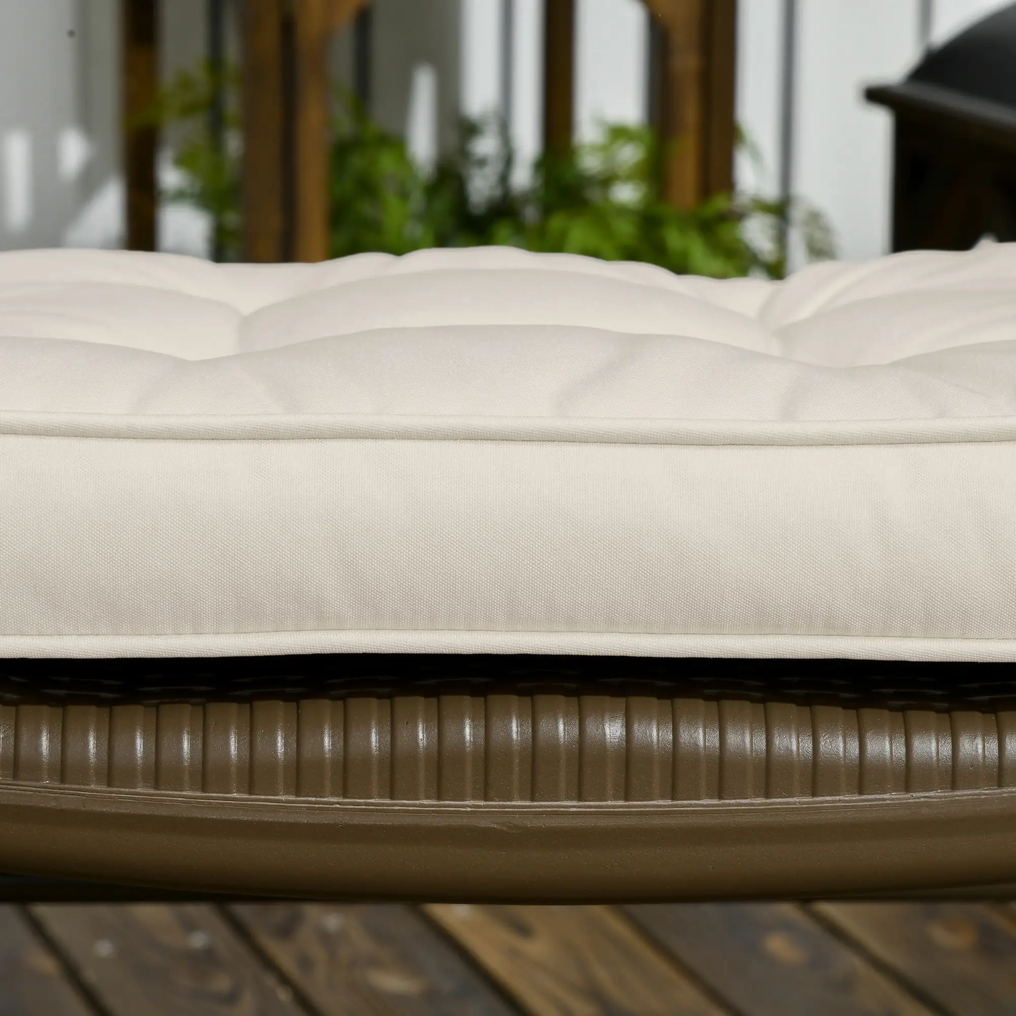 Rattan Furniture Replacement Cushions, 4 Piece, Cream White - Image 10