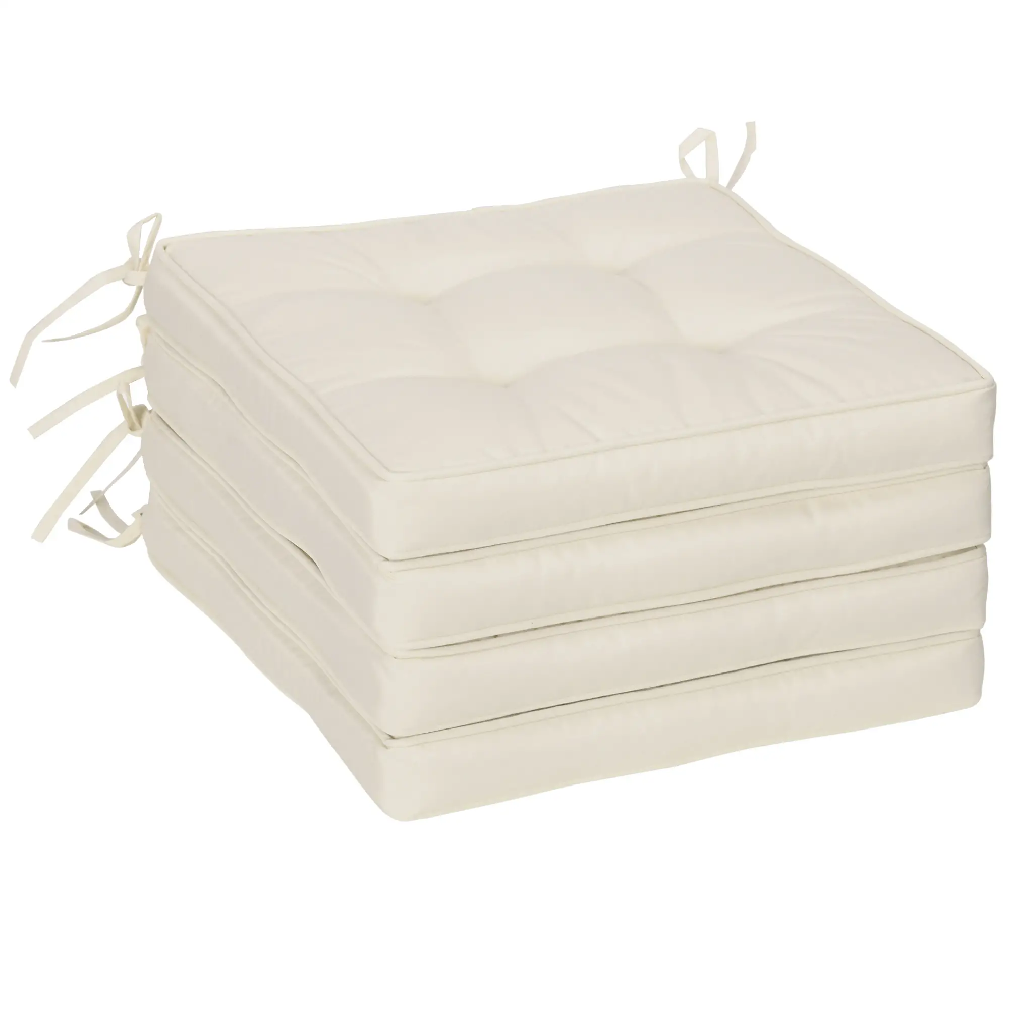 Rattan Furniture Replacement Cushions, 4 Piece, Cream White - Image 11