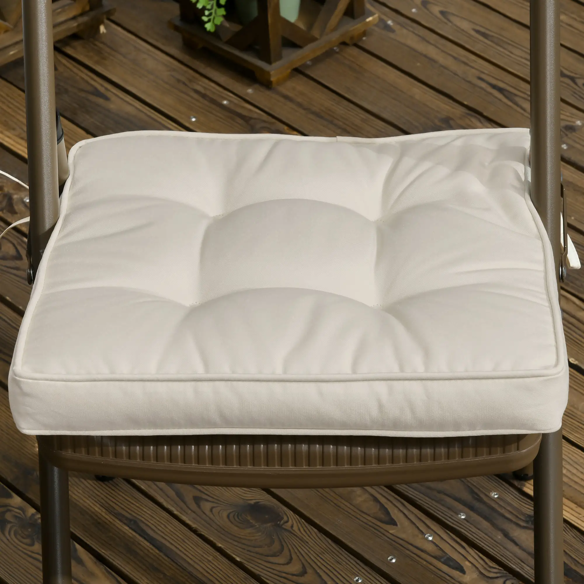Rattan Furniture Replacement Cushions, 4 Piece, Cream White - Image 7