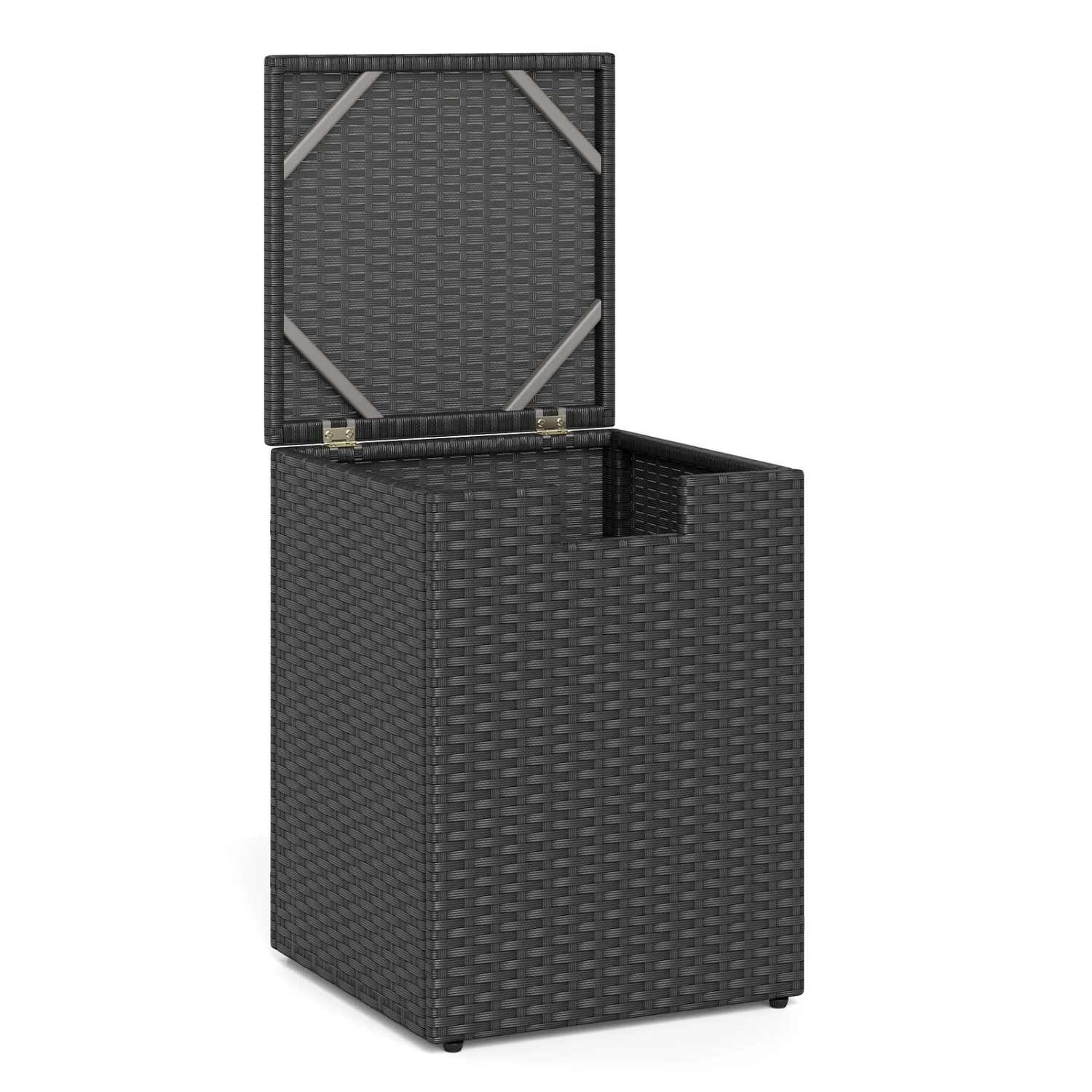 Rattan Propane Tank Cover, Patio Side Table, Black - Image 7