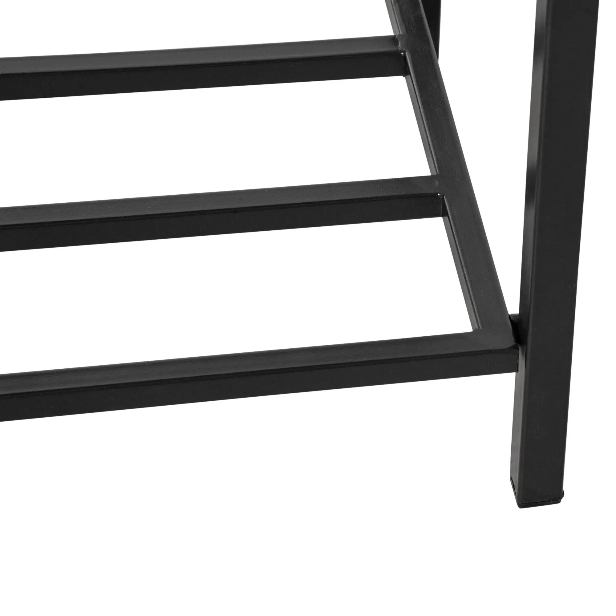Rattan Raised Garden Box, Elevated Flower Bed with Storage, Black - Image 11