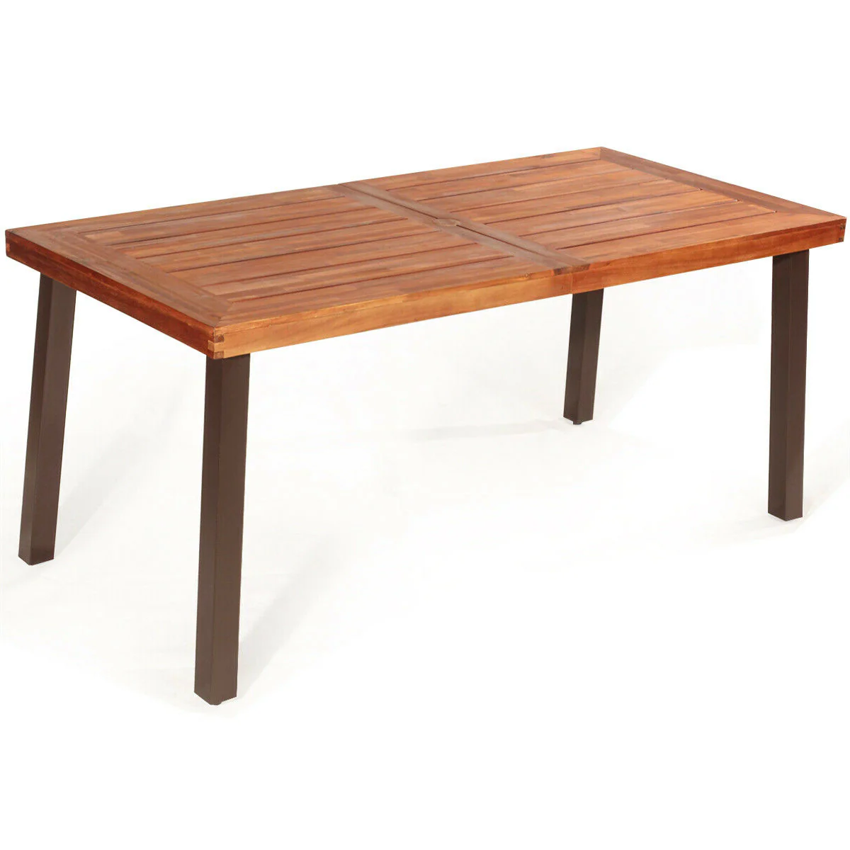 Rectangular Acacia Wood Dining Table, Brown