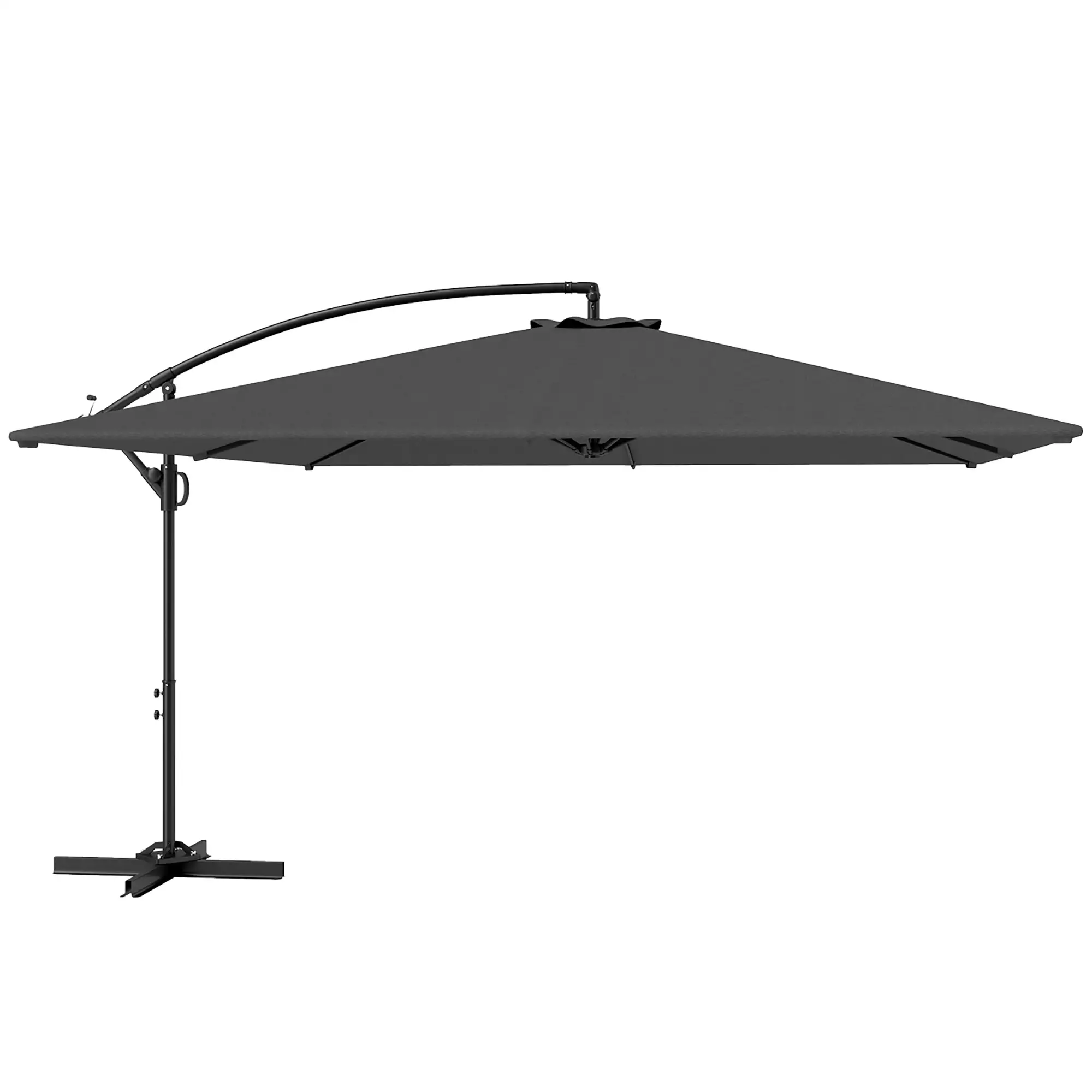 Rectangular Cantilever Parasol 111" x 150.4", Adjustable Tilt, UPF50+, Grey - Image 11