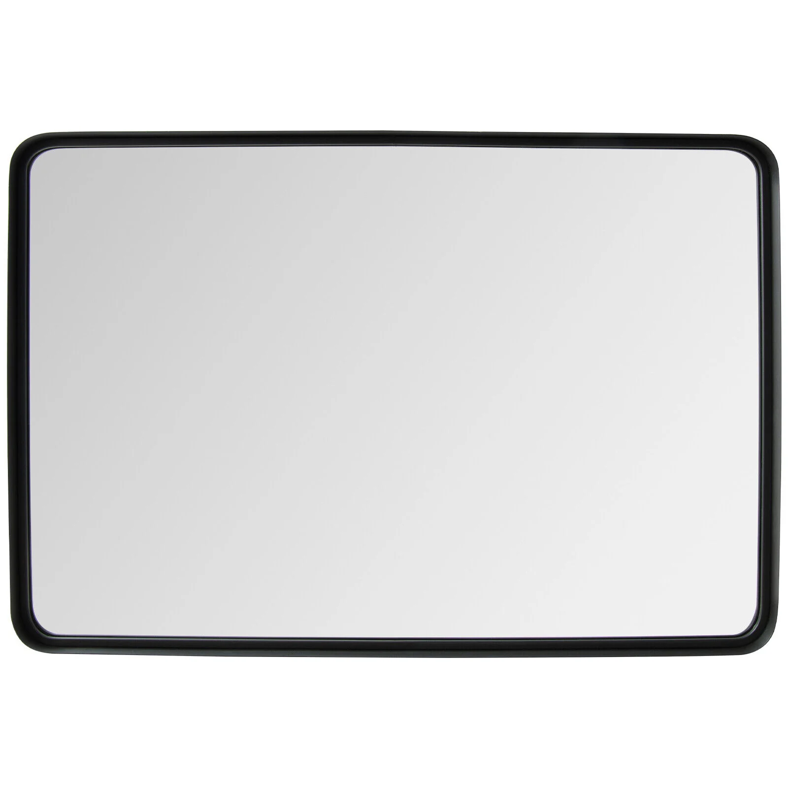 Rectangular Wall Mount Bathroom Mirror, Solid Steel Frame, L, Black