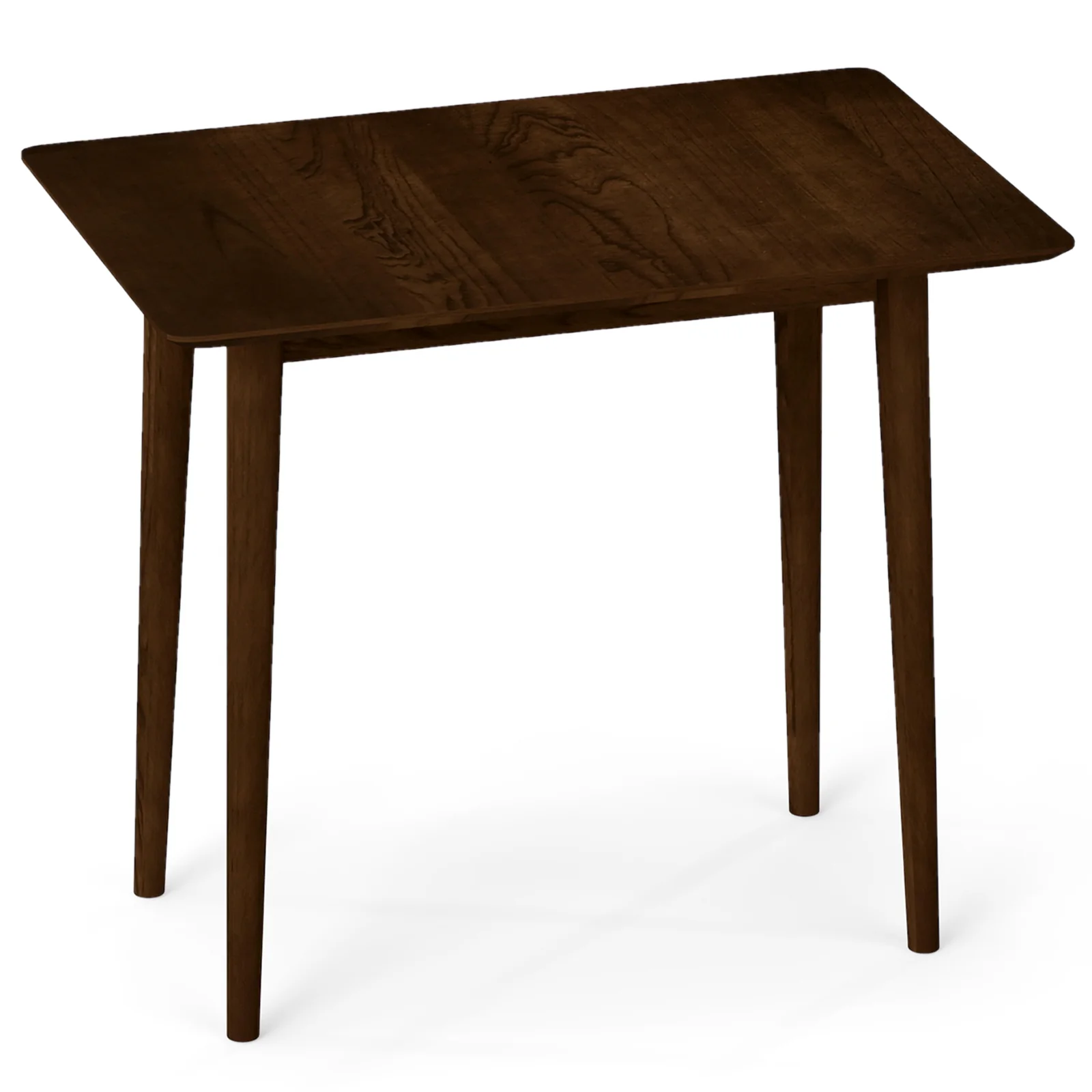 Rectangular Wooden Dining Table, 34 Inch, Farmhouse Kitchen Table, Walnut