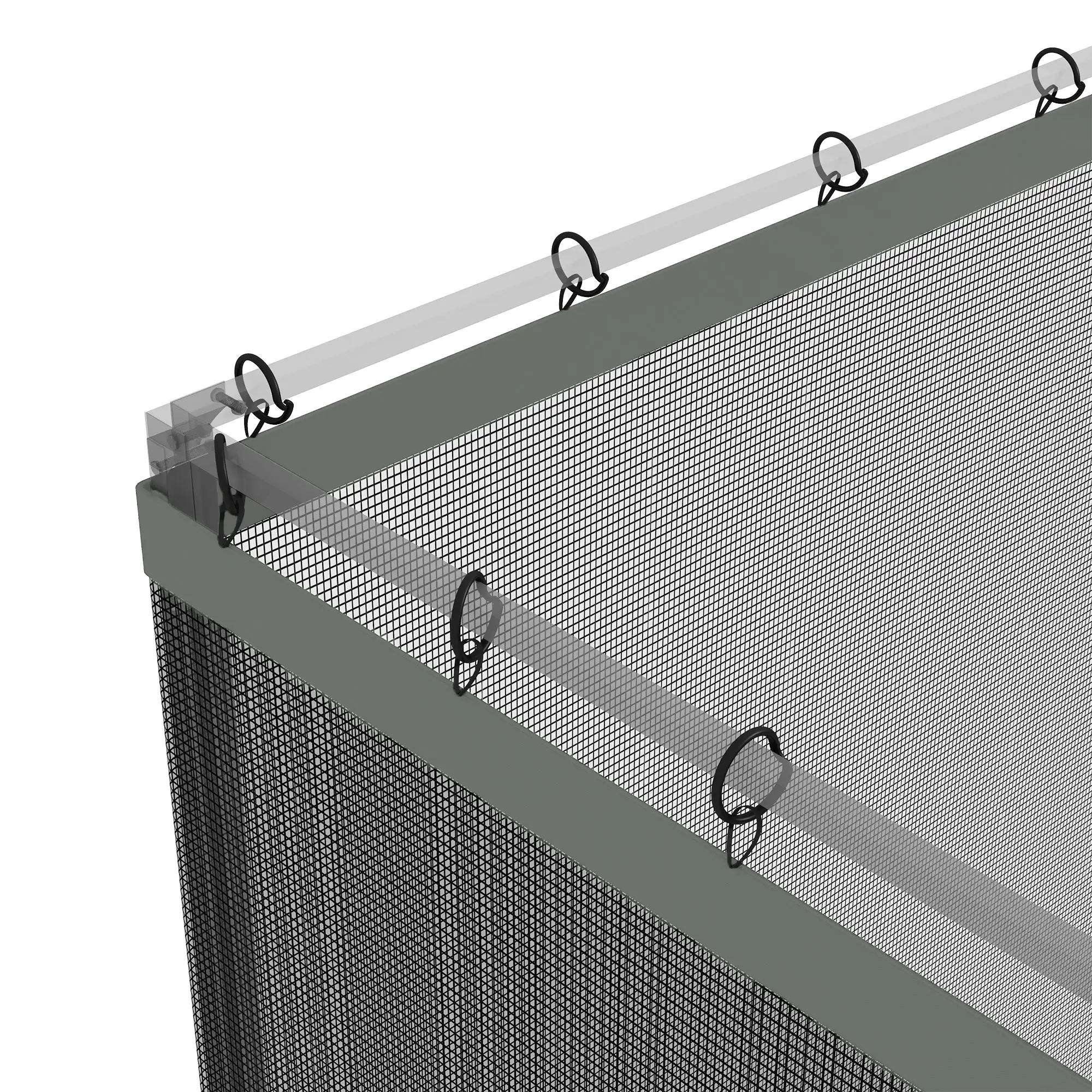Replacement Mosquito Netting, 10' x 12', Black, Dark Grey - Image 7