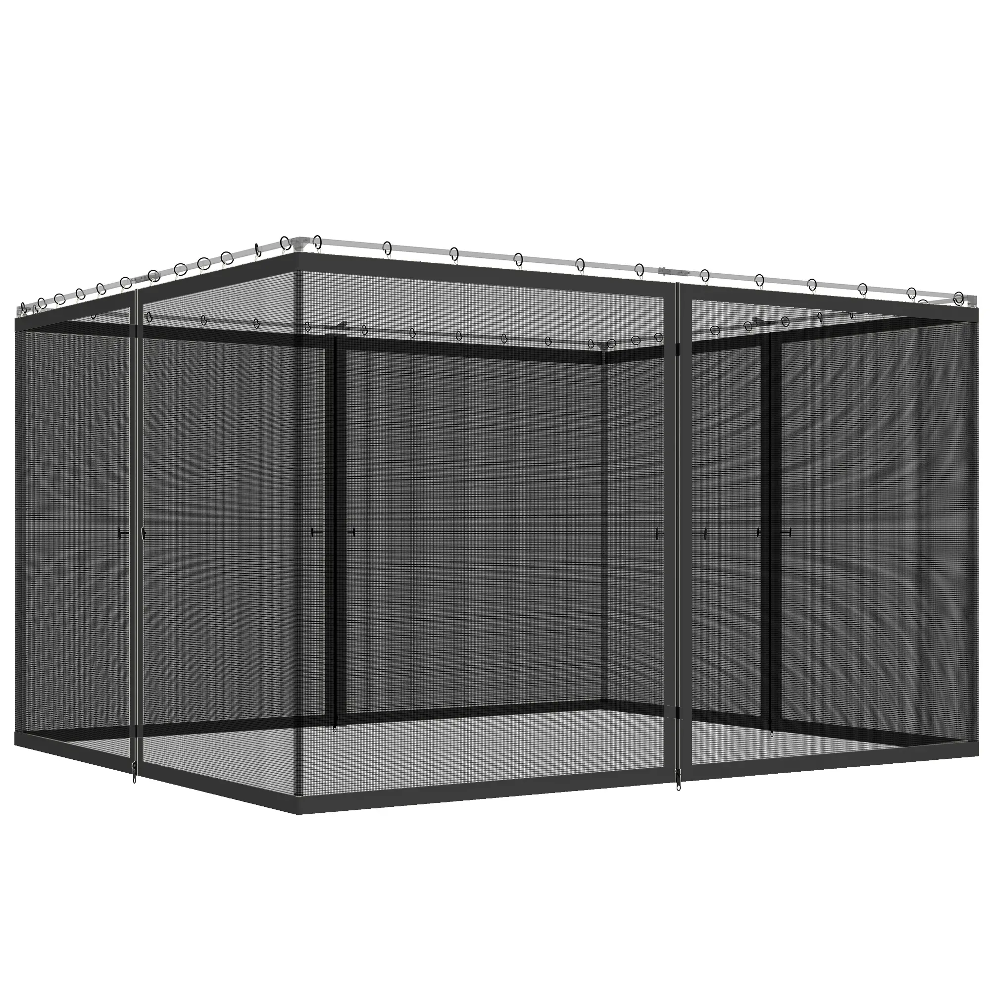 Replacement Mosquito Netting, 10' x 13', Gazebo Screen Walls With Zippers, Black
