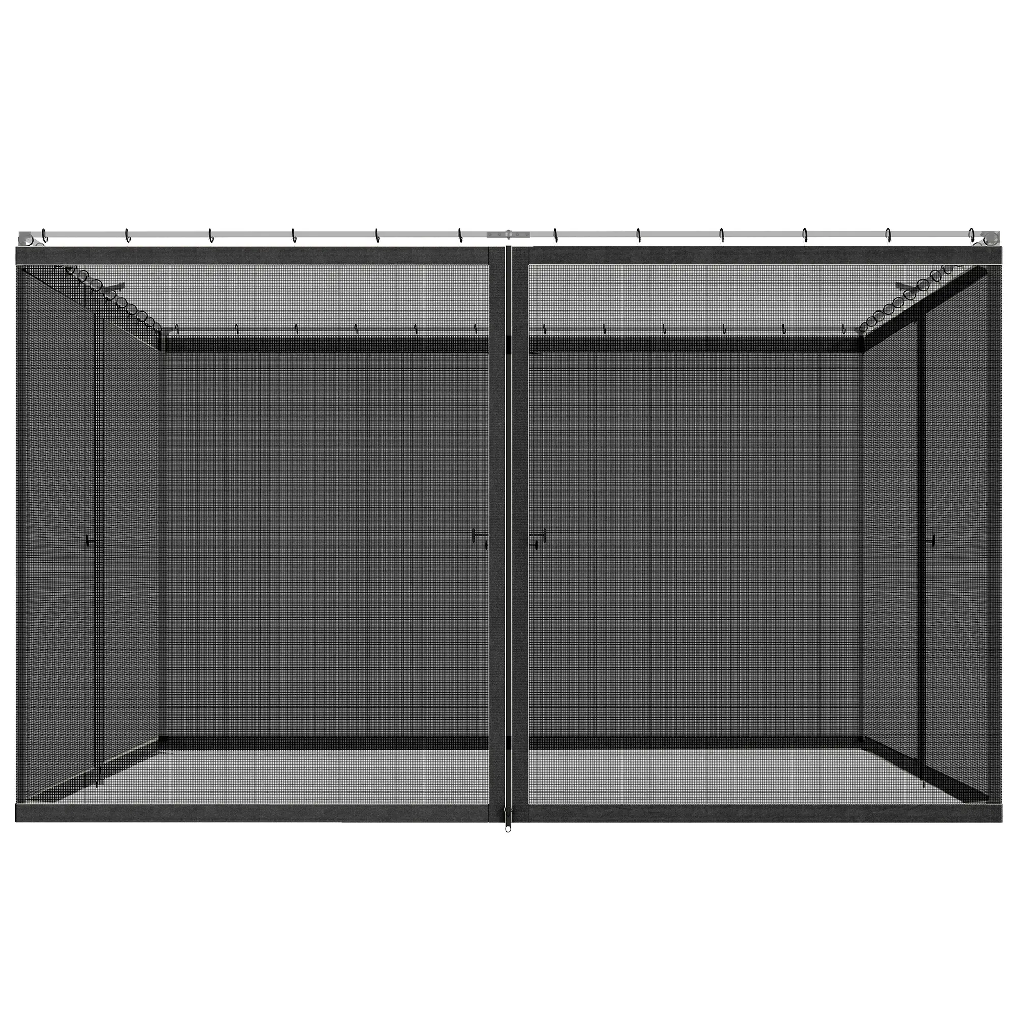 Replacement Mosquito Netting, 10' x 13', Gazebo Screen Walls With Zippers, Black - Image 11