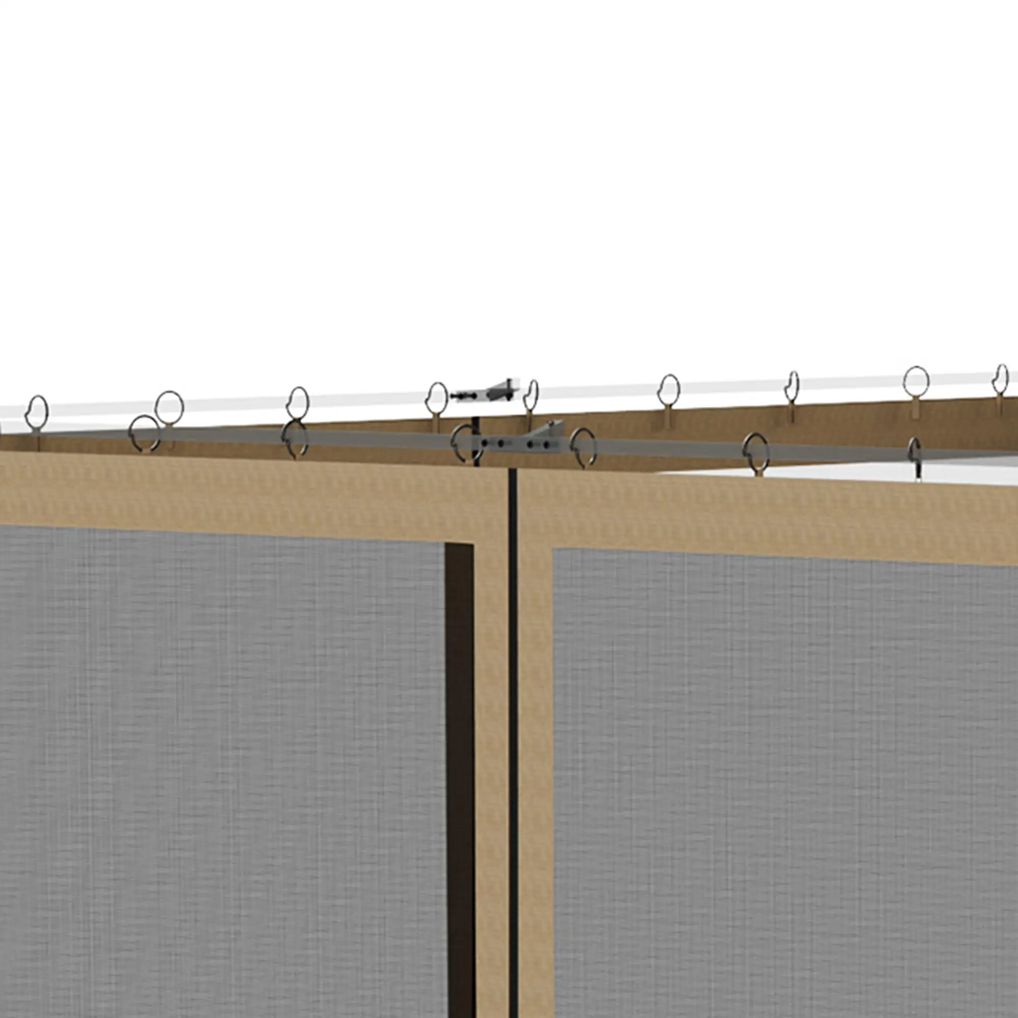 Replacement Mosquito Netting, Gazebo 10' x 10', Khaki, Black - Image 10