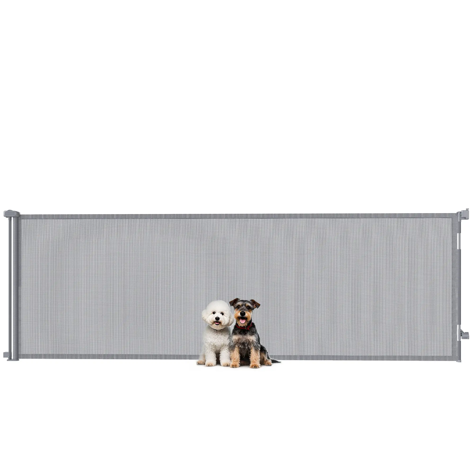 Retractable Dog Gate, 41" Tall, 122" Wide, Mesh Pet Gate - Image 11