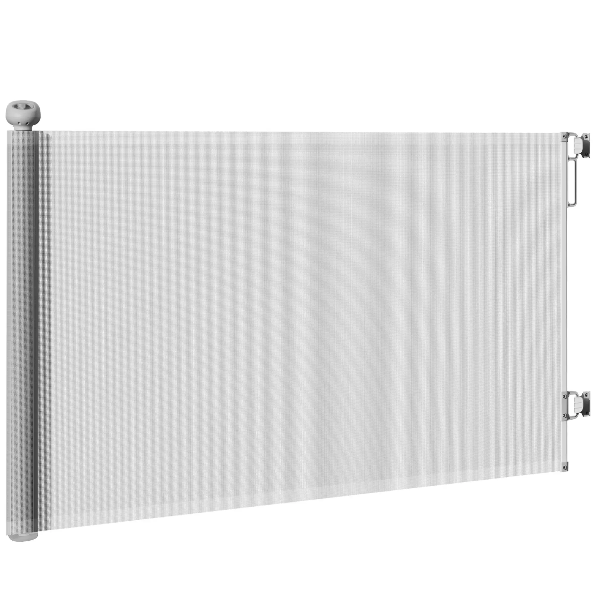 Retractable Dog Gate, 55" Wide, 34" Tall, Indoor Outdoor, Grey