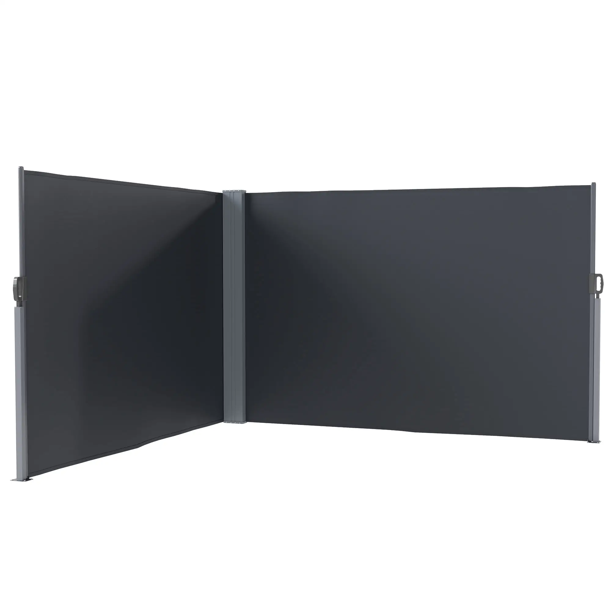 Retractable Double Side Awning, 79"x236", Charcoal Grey - Image 11