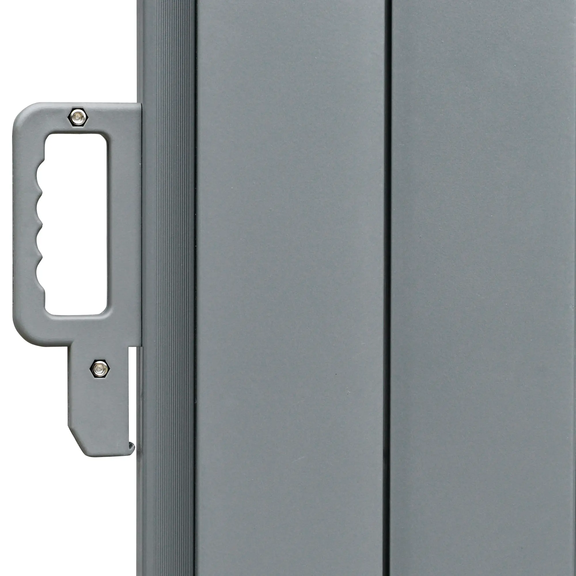 Retractable Double Side Awning, Folding Privacy Screen, Grey - Image 9