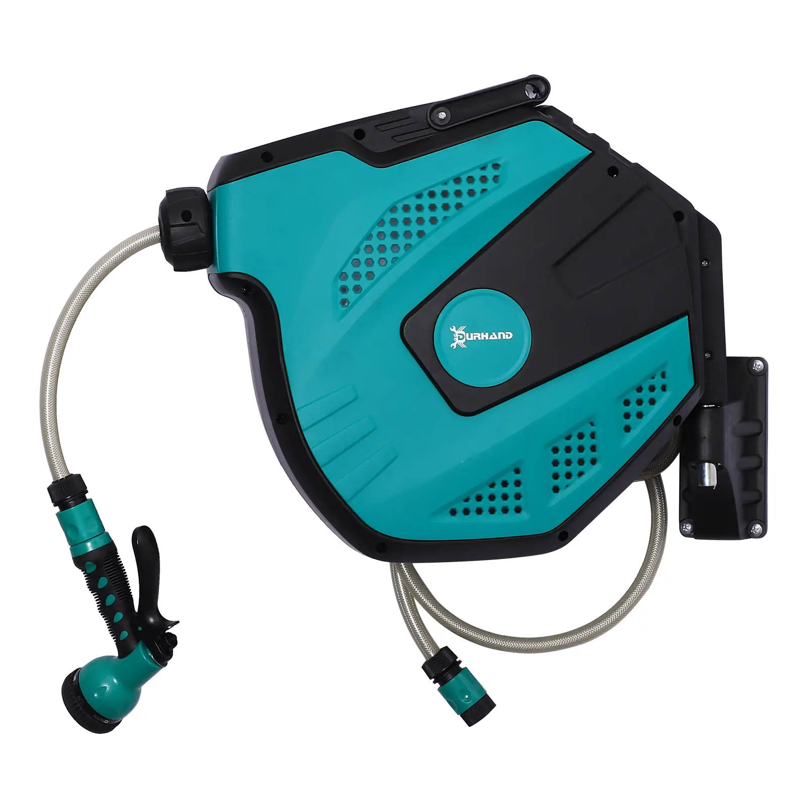 Retractable Garden Hose Reel, 1/2" x 49 ft, Wall Mounted, Automatic Rewind