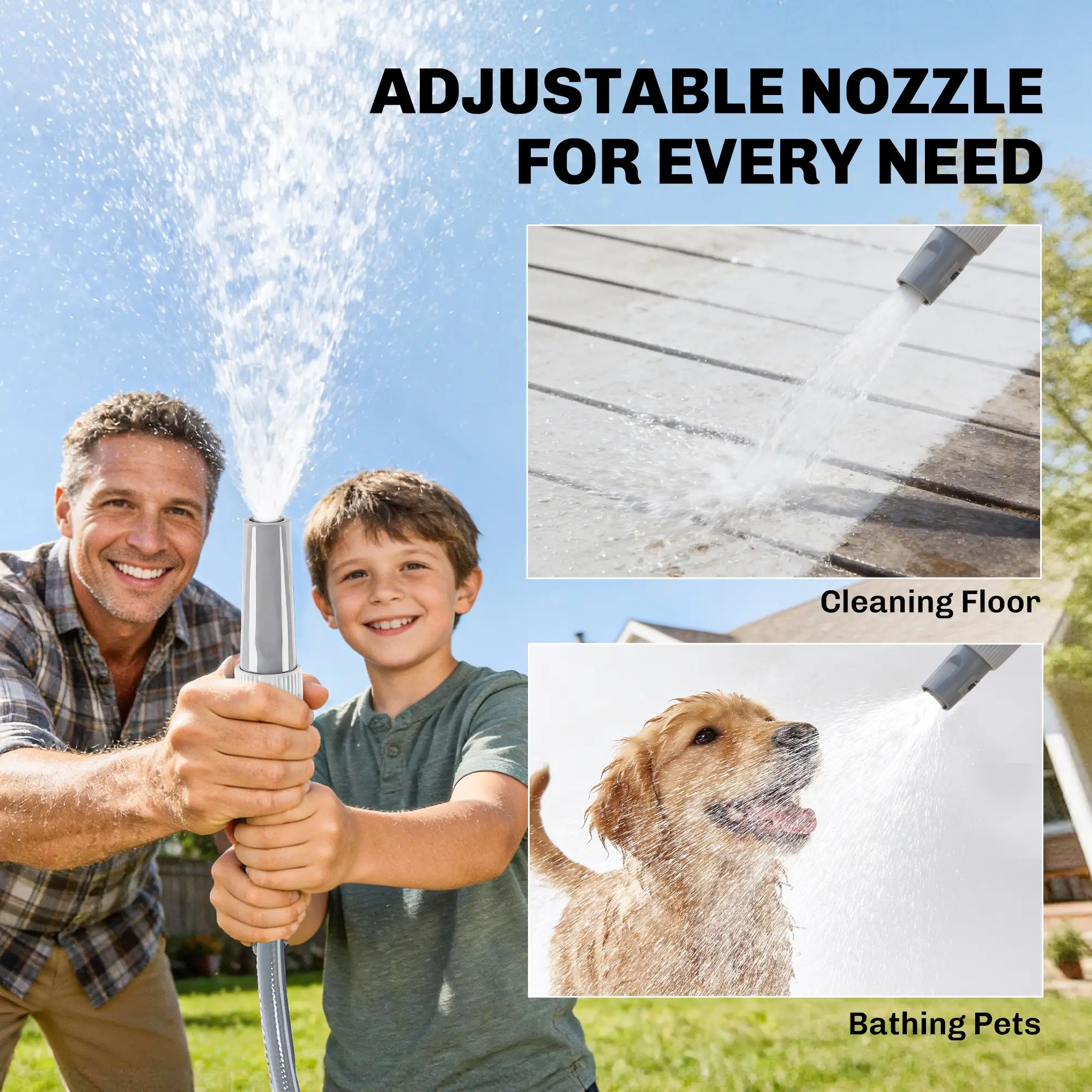 Retractable Garden Hose Reel, 1/2" x 98ft, Wall Mounted, Grey - Image 7